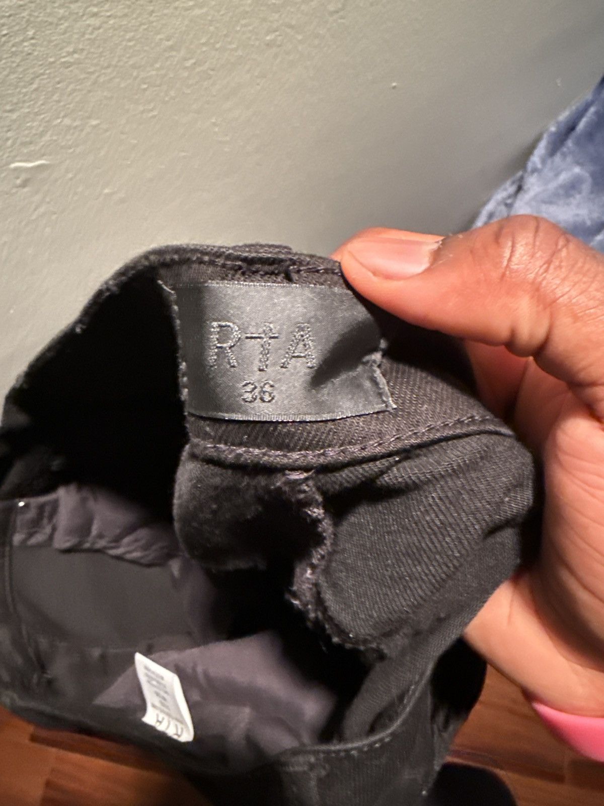 Rta BRYANT SKINNY JEAN | BLACK REST IN PEACE Size US 36 / EU 52 - 1 Thumbnail