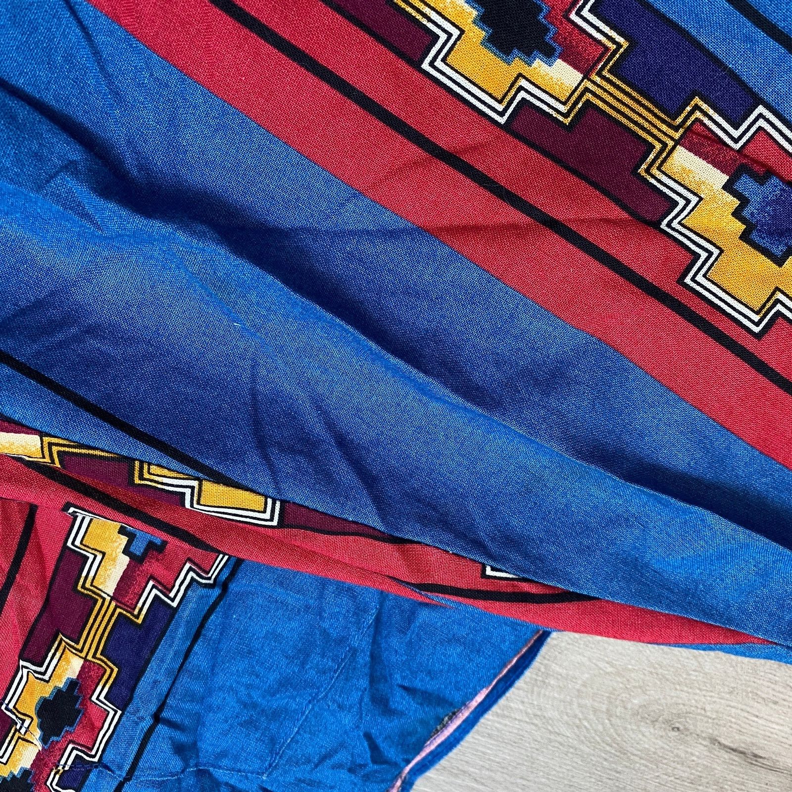 Vintage × Wrangler VTG Wrangler Aztec Brushpopper Western Pearl Snap Men's XL Size US XL / EU 56 / 4 - 10 Thumbnail