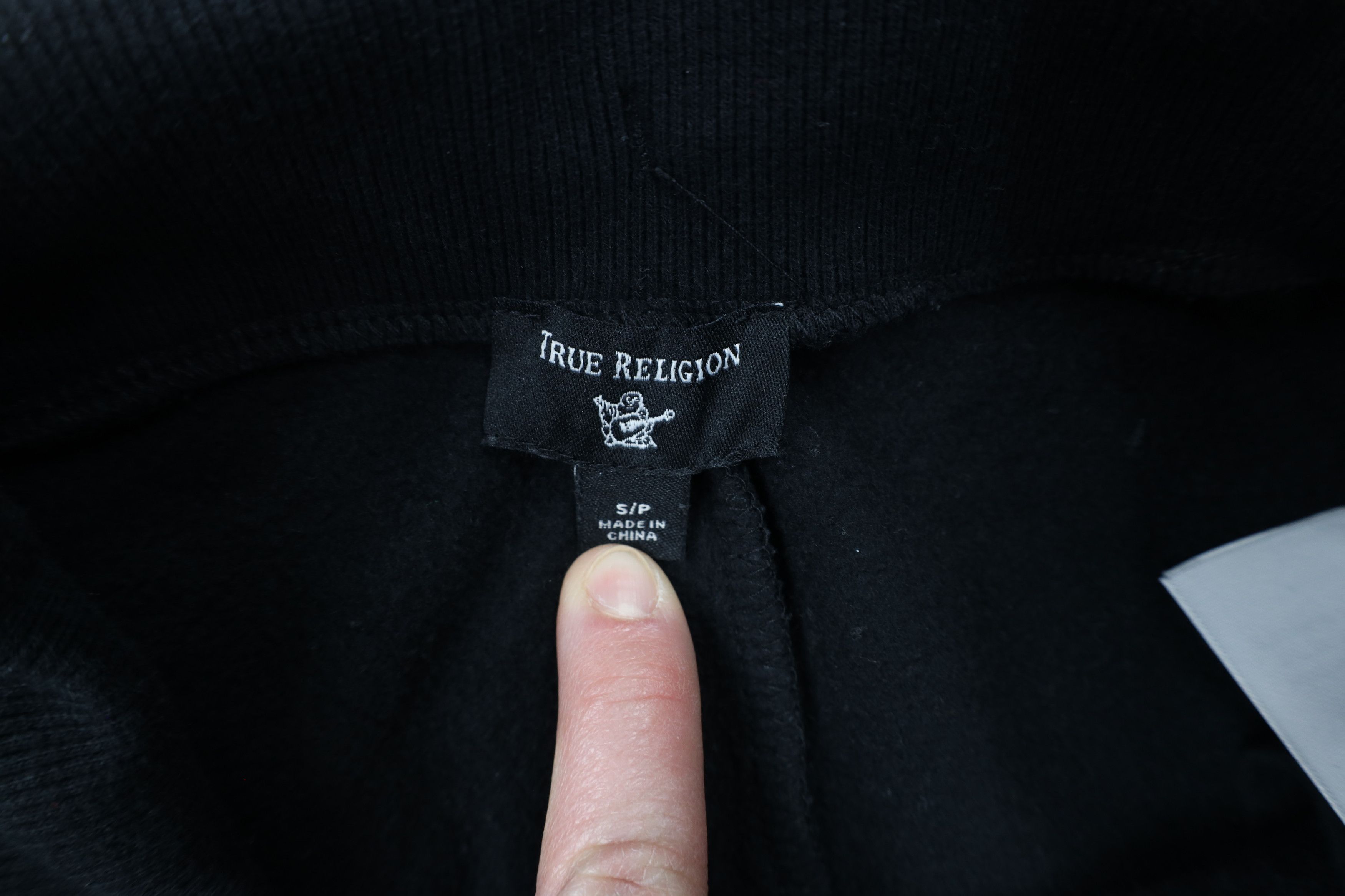 True Religion × Vintage True Religion Spell Out Cuffed Sweatpants Joggers Black Size 30 - 8 Thumbnail