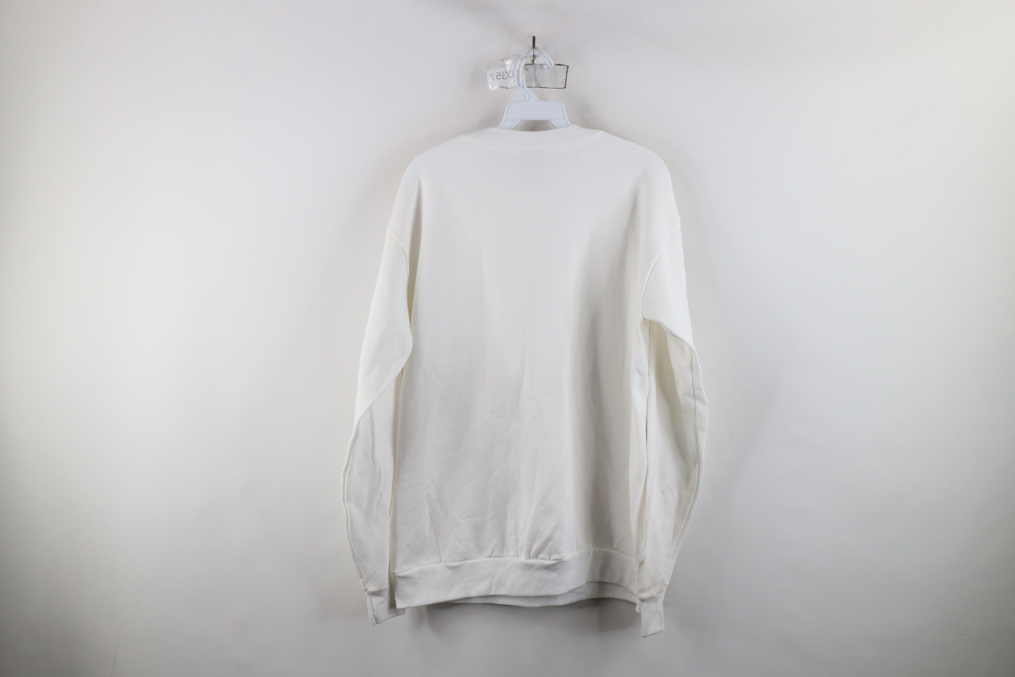 Vintage Vintage 90s Streetwear Blank Crewneck Sweatshirt White USA Size US M / EU 48-50 / 2 - 11 Thumbnail