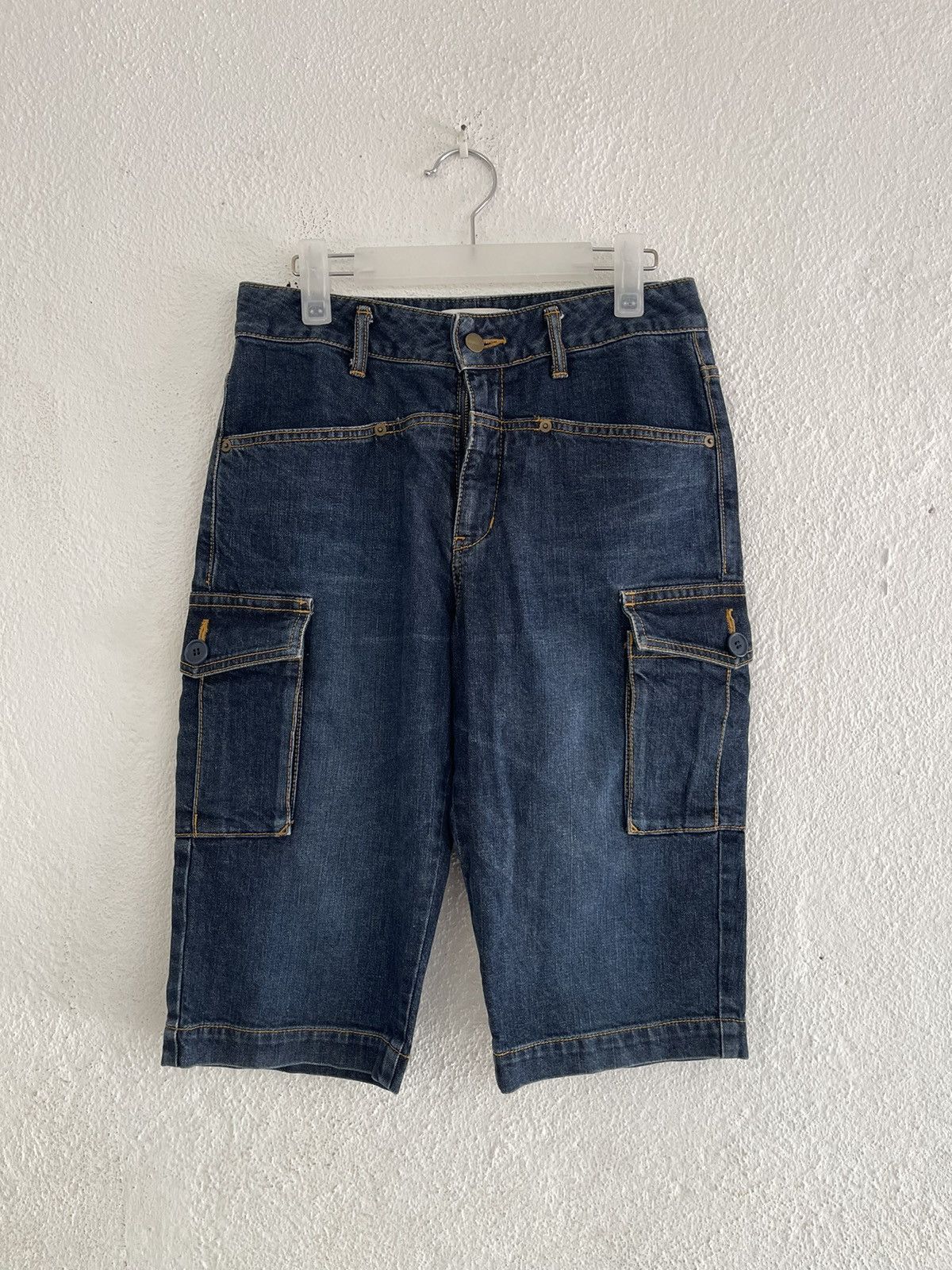 Designer × Issey Miyake × Japanese Brand Plantation 1 Mile Cargo Short Jeans Size US 29 - 1 Thumbnail