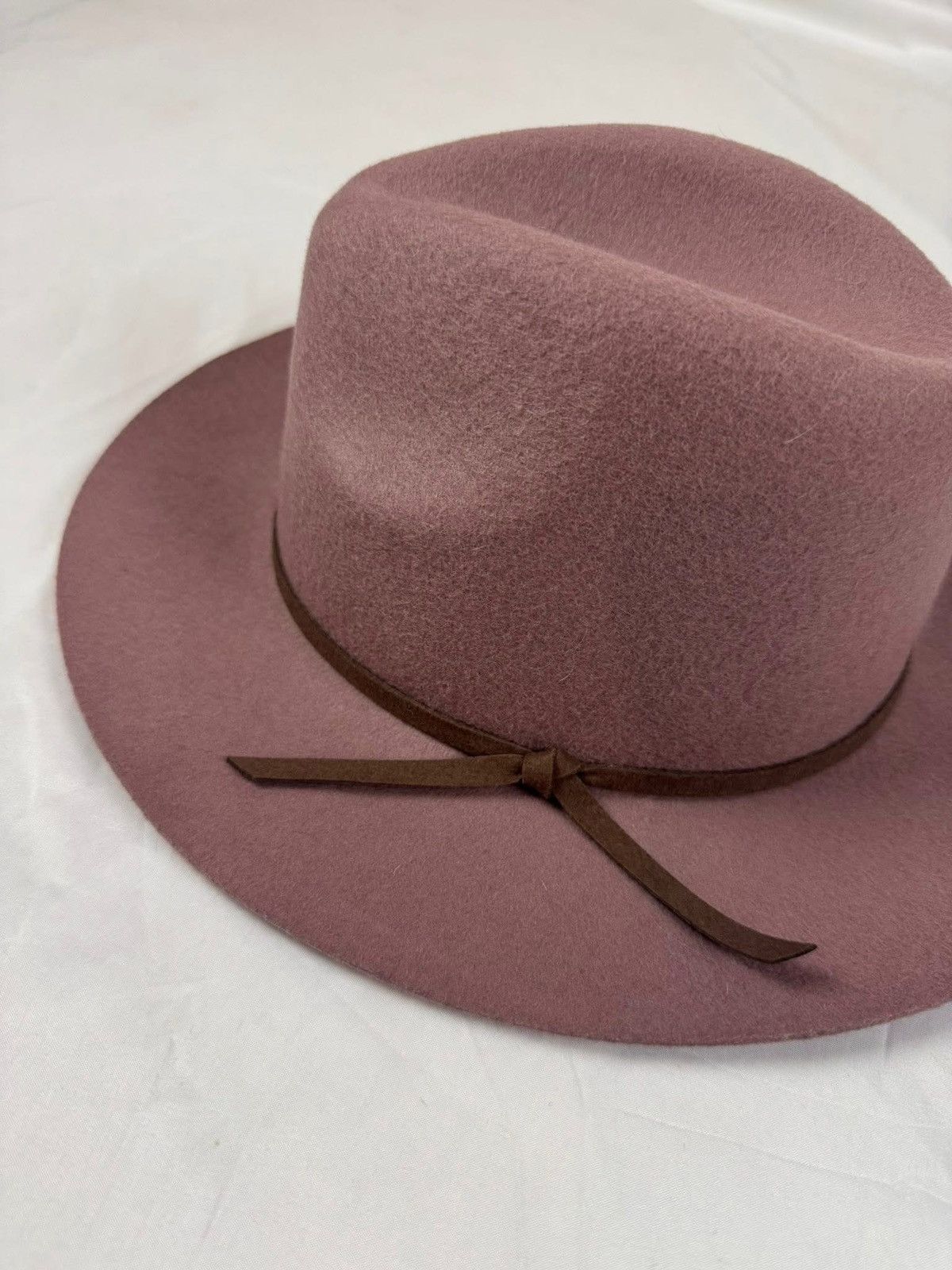 House of Harlow 100% Wool Fedora Hat - Dusty Mauve House of Harlow 1960 Size ONE SIZE - 3 Thumbnail
