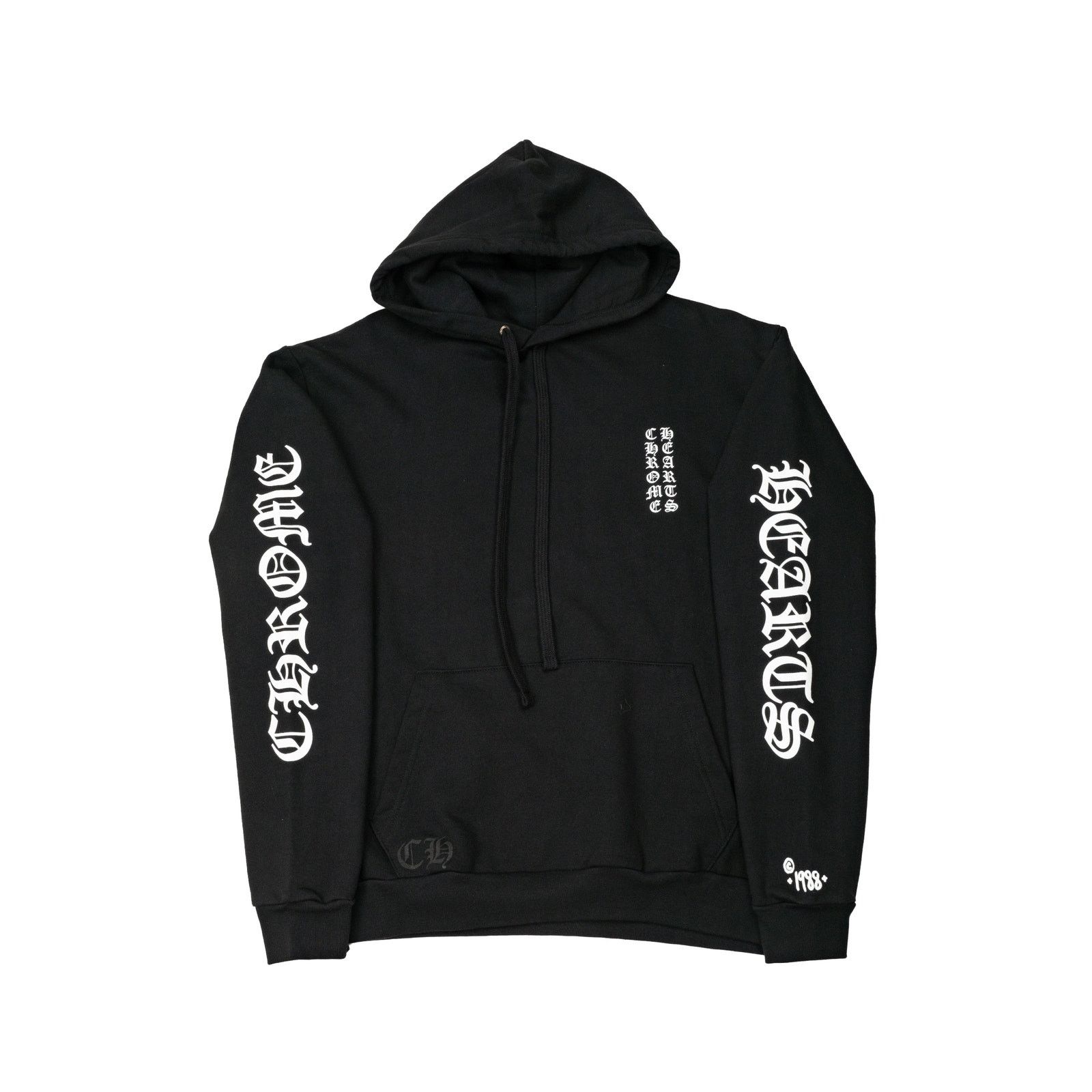 Chrome Hearts 1988 Online Exclusive Vertical Logo Hoodie 'Black' Size US M / EU 48-50 / 2 - 1 Thumbnail