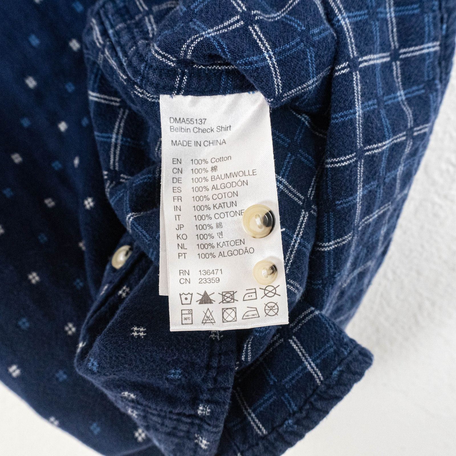 Deus Ex Machina Deus Ex Machina Belbin Check Shirt Short Sleeve Navy Medium Size US M / EU 48-50 / 2 - 5 Thumbnail