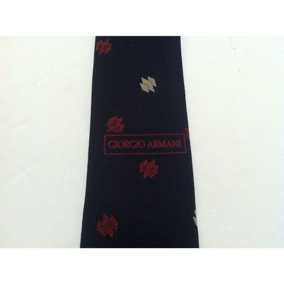 Armani Collezioni ARMANI COLLEZIONI MEN'S NEW NAVY 100%SILK TIEWIDTH: 3 3/4" Size ONE SIZE - 15 Thumbnail