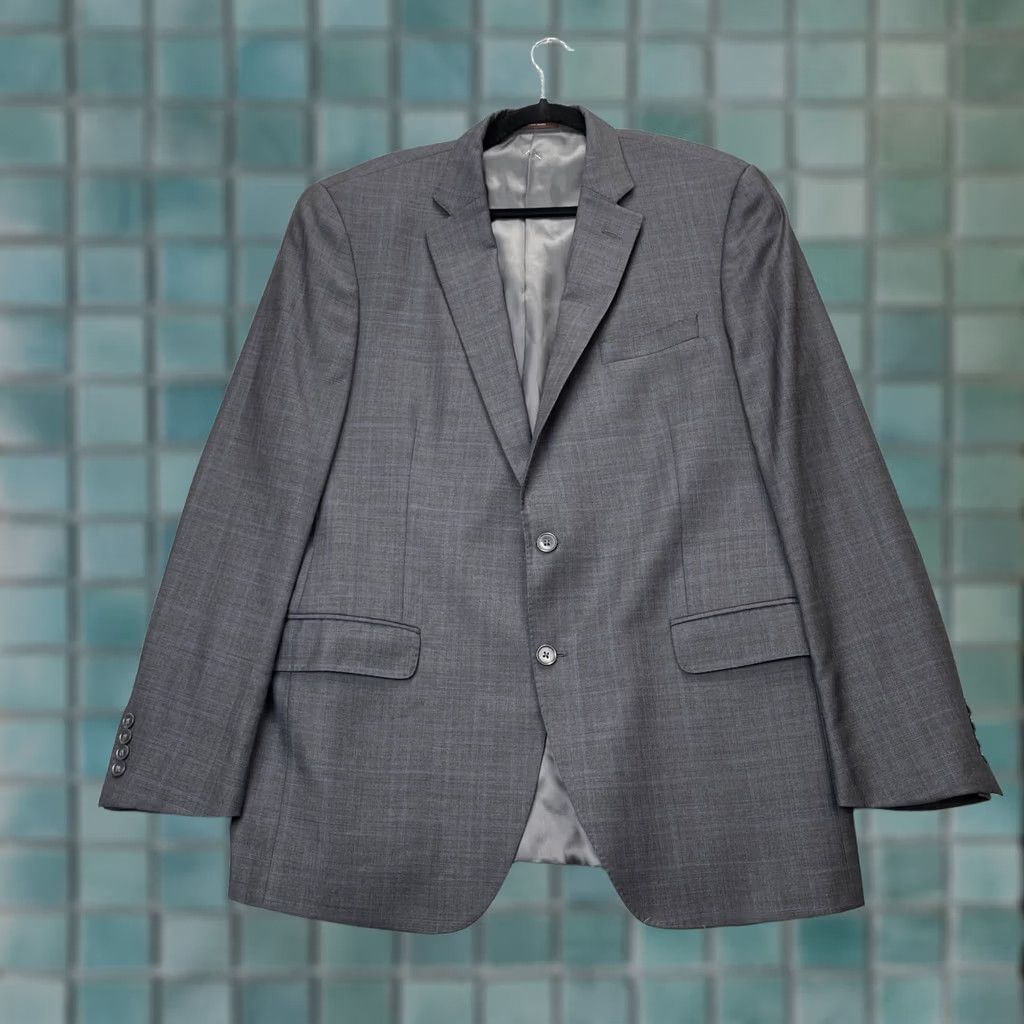 Peter Millar Peter Millar Gray Pinstripe Wool Blazer Coat Jacket Mens 44 Tall Single Breasted Size 44R - 1 Thumbnail