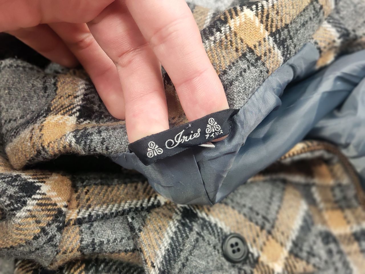 Japanese Brand Iris Japan Vintage 90's Wool Blend Check Cropped Jacket Size S / US 4 / IT 40 - 8 Thumbnail