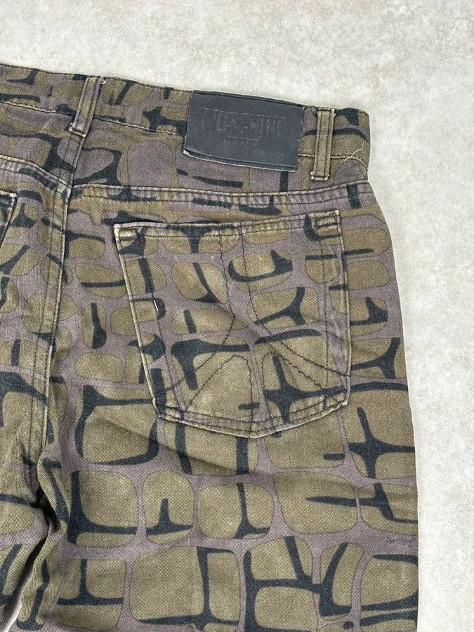 Moschino Moschino Khaki Cotton Abstract World Denim Jeans Size US 32 / EU 48 - 8 Thumbnail