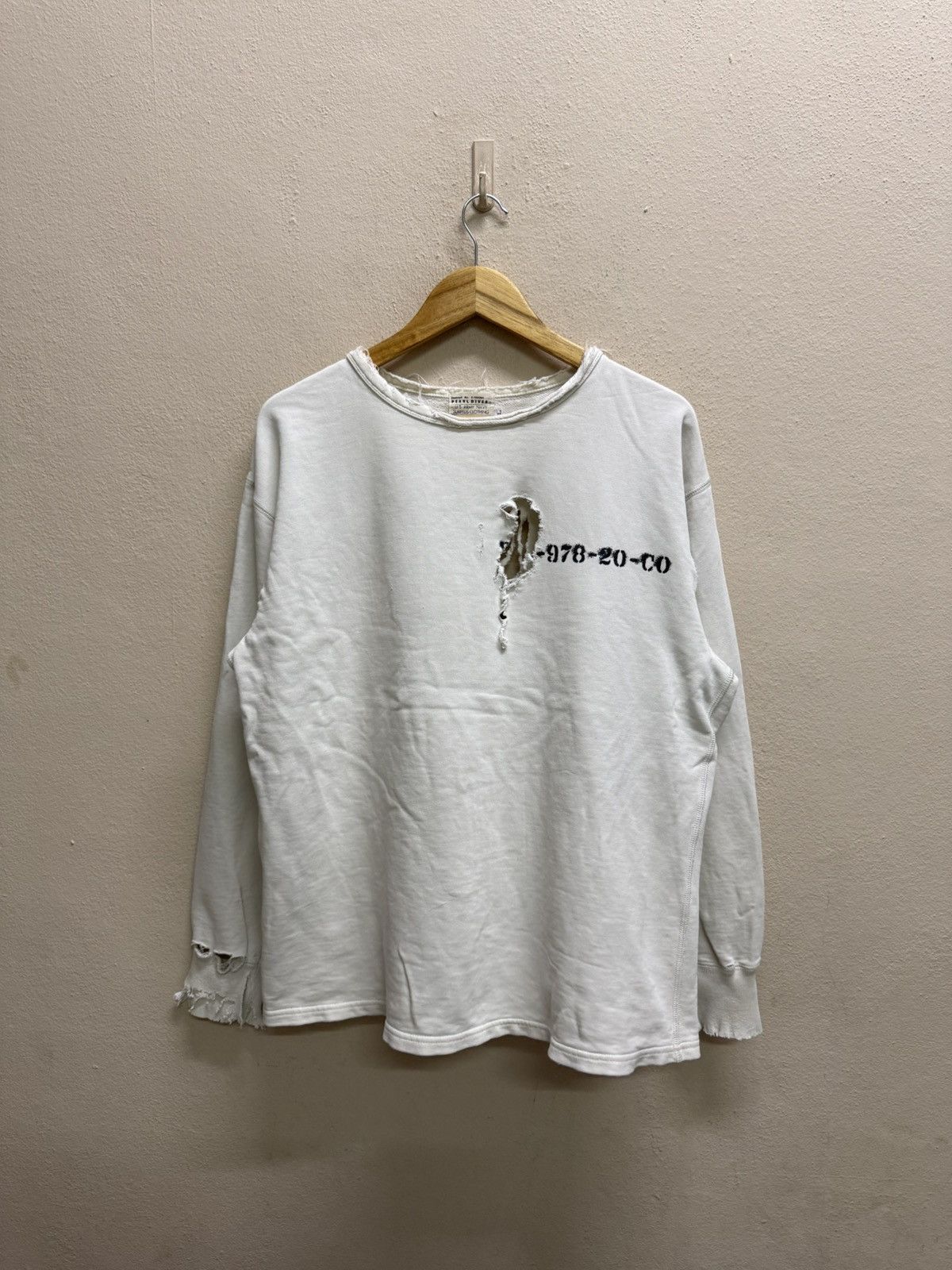 Japanese Brand Pearl Diver U.S Army Navy Surplus Clothing Distressed Sweat Size US L / EU 52-54 / 3 - 17 Thumbnail