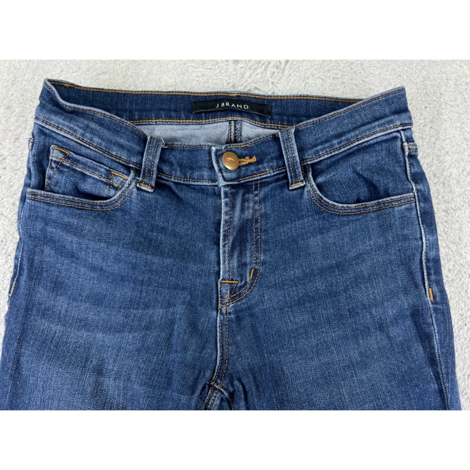 J Brand J.Brand Jeans Womens 25 Blue Denim Skinny Low Rise Cotton Blend 24x26 5-Pocket Design Zip Closure - Regular Fit Mens? Size 42" / US 20 - 4 Thumbnail