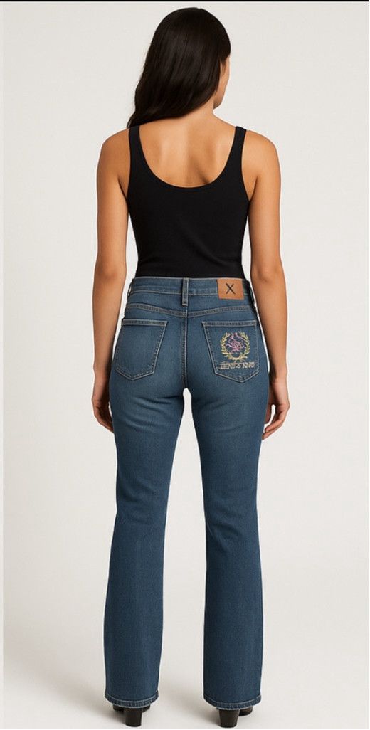 Other Vintage Bootcut Jeans 28 – Embroidered Homme de Mer Size 28" / US 6 / IT 42 - 4 Thumbnail