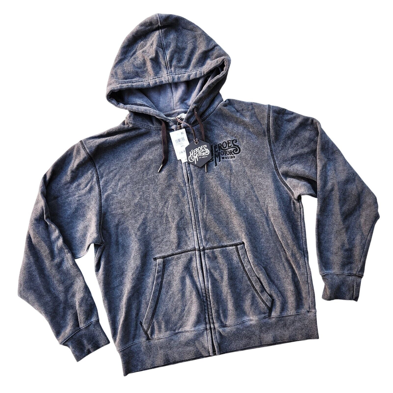 The Unbranded Brand Heroes Motors Men's Washed Casual Pullover Hoodie Size XXL Size US XXL / EU 58 / 5 - 2 Thumbnail