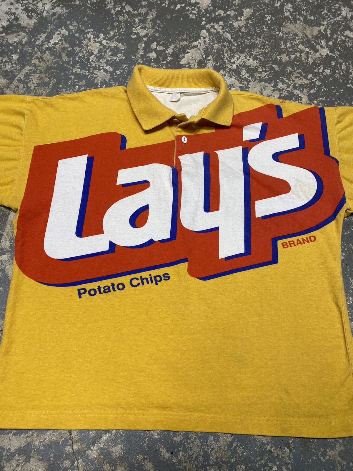 Vintage Vintage Lays Potato Chips Challenge 1993 Polo Tshirt Size US L / EU 52-54 / 3 - 3 Thumbnail