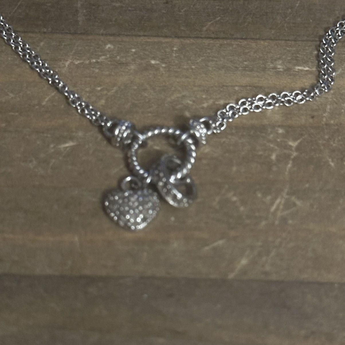 Other Paved heart charm pendant necklace Size ONE SIZE - 3 Thumbnail