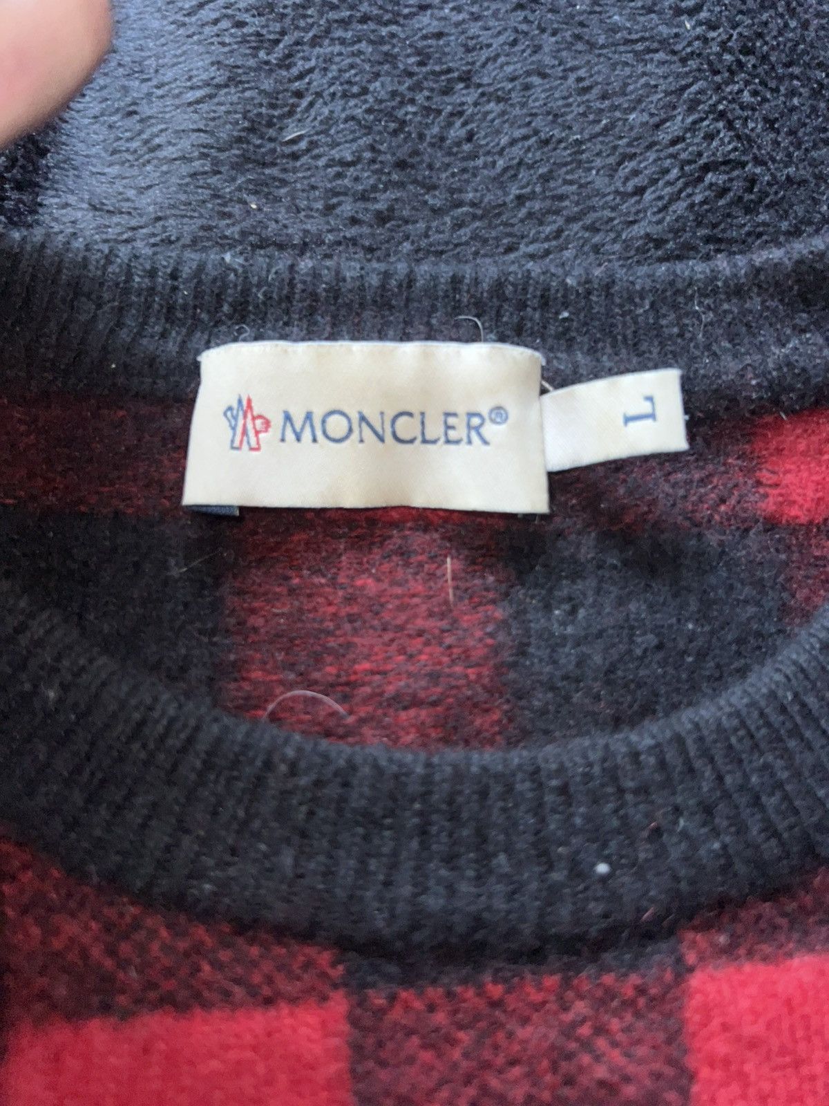 Moncler Vintage Moncler knit plaid sweater Size US S / EU 44-46 / 1 - 6 Thumbnail