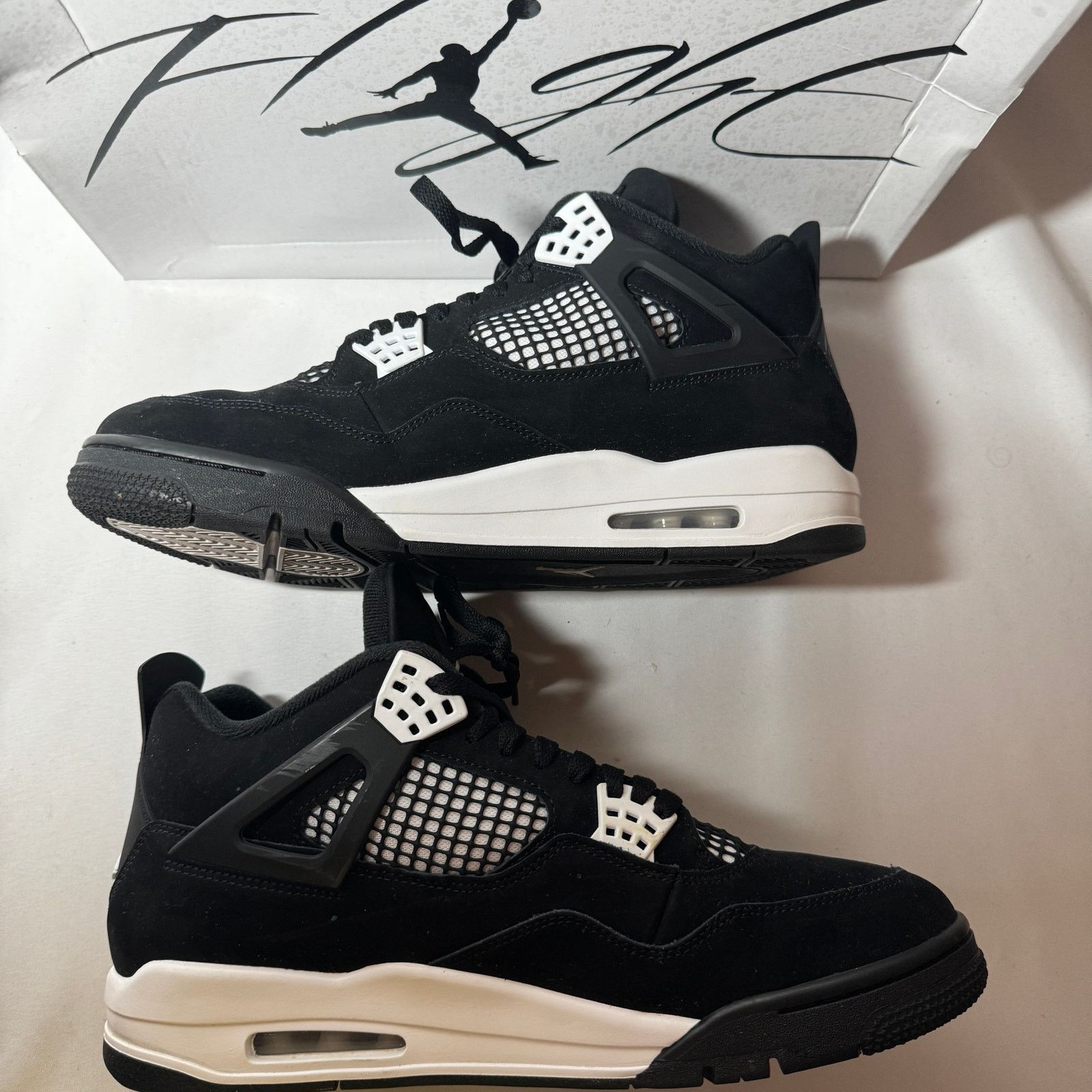 Jordan Brand × Nike Size 12 - Nike Air Jordan 4 Retro White Thunder Men's Shoes Size US 12 / EU 45 - 3 Thumbnail