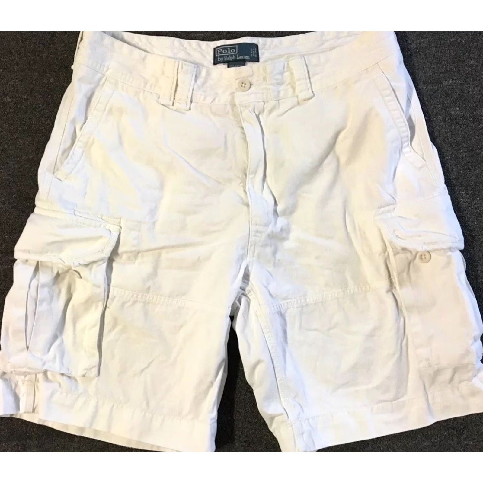 Polo Ralph Lauren VINTAGE Polo Ralph Lauren Cargo Fatigue Shorts Mens 36 White 90s Army Paratrooper Sport Size US M / EU 48-50 / 2 - 2 Thumbnail