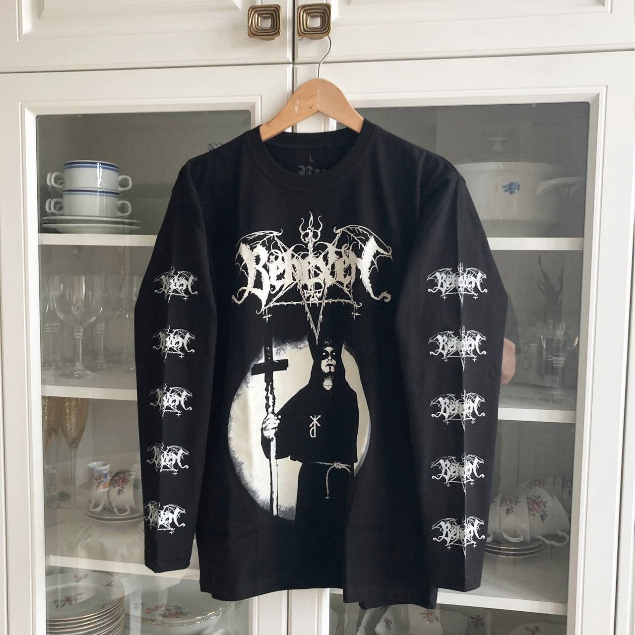 Band Tees Long sleeve Behexen -By the Blessing of Satan - black metal Size US L / EU 52-54 / 3 - 3 Thumbnail