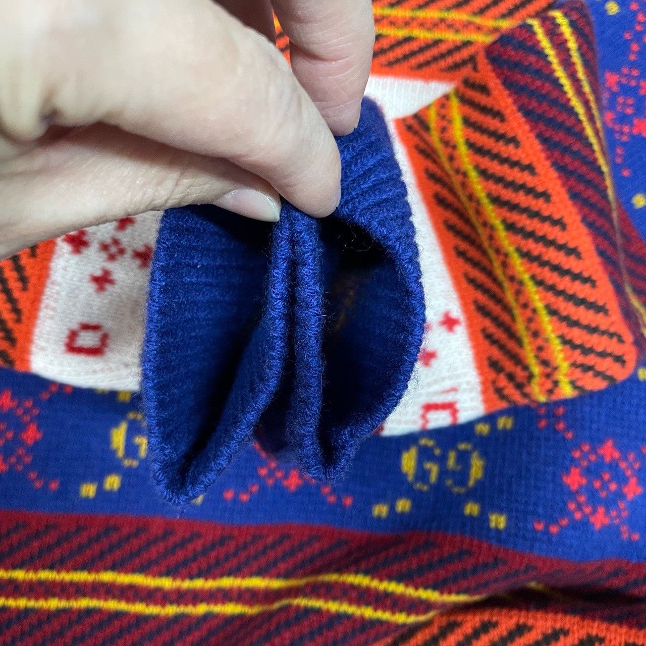 Gucci Gucci Blue stitched full-print sweater 2501-Nextarrow Size US XS / EU 42 / 0 - 4 Thumbnail