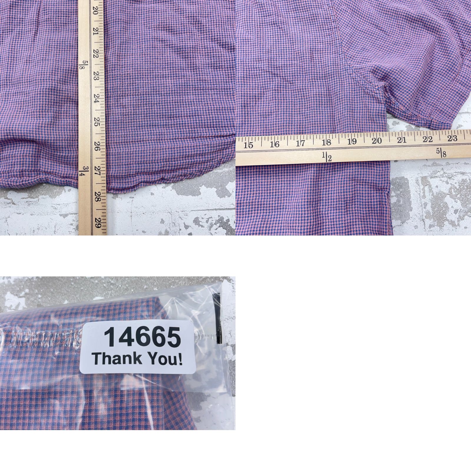 Faherty Faherty Men's Shirt Medium Pink Blue Plaid Button-Up Casual & Workwear All Seasons Size US M / EU 48-50 / 2 - 8 Thumbnail