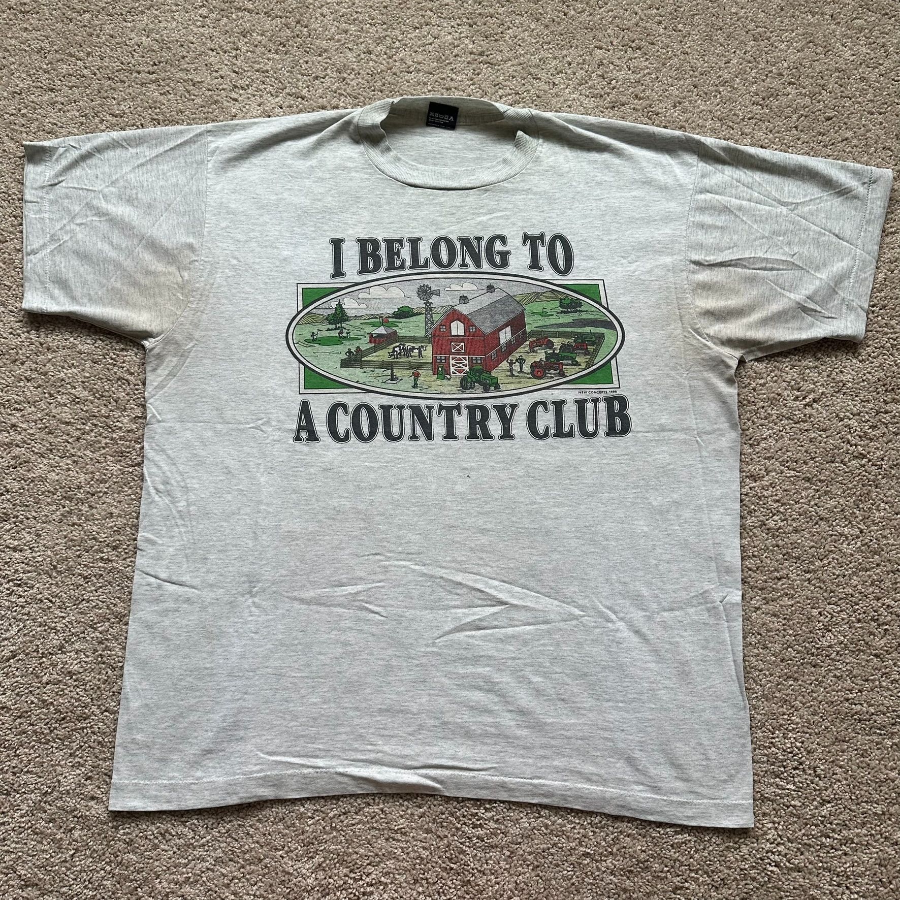 Vintage Vintage 90s Funny Farmer T-Shirt Agriculture Humor Country C Size US XL / EU 56 / 4 - 1 Thumbnail