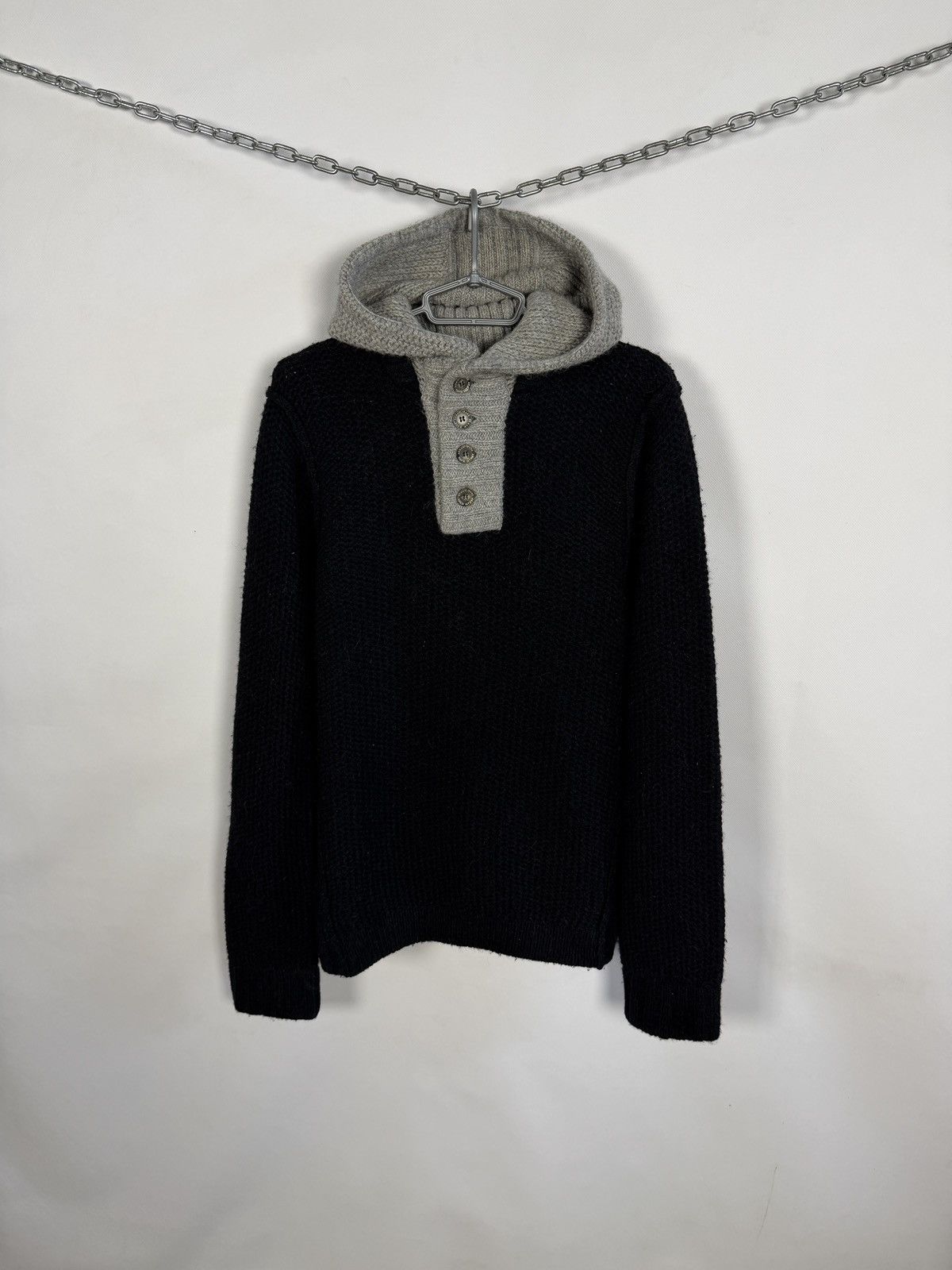 Armani Men’s Armani Jeans Wool Knit Sweater Hooded Pullover Size XL Size US XL / EU 56 / 4 - 1 Thumbnail