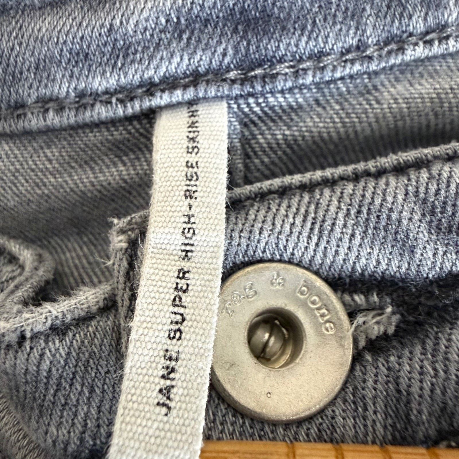 Rag & Bone Rag Bone Jane Skinny Jeans Womens 30 (32x30) Gray Casual Size 32" / US 10 / IT 46 - 3 Thumbnail