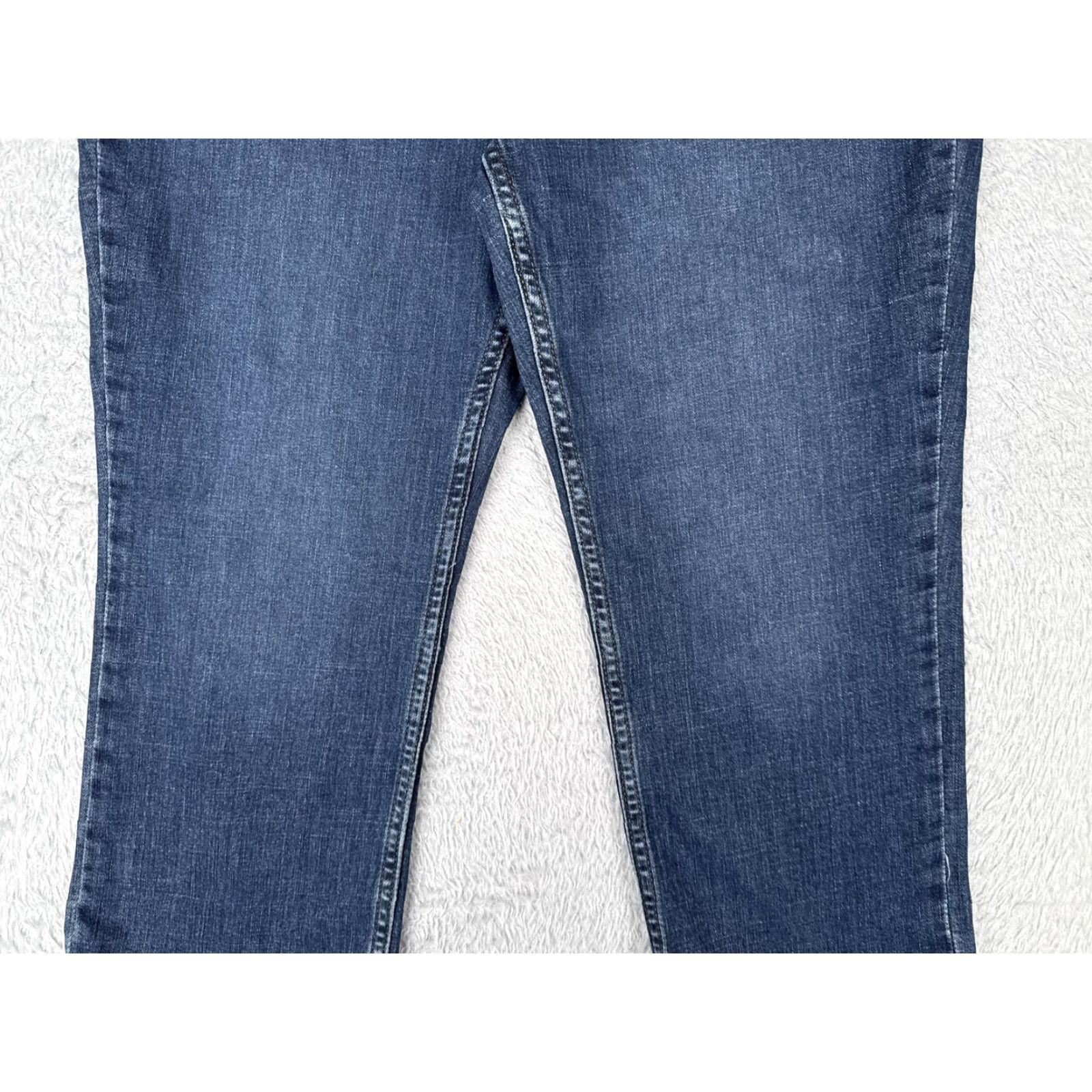 Lee Lee Jeans Womens 10M Blue Denim Stretch Straight Leg Mid Rise Casual Pants Shirt? Size 32" / US 10 / IT 46 - 3 Thumbnail