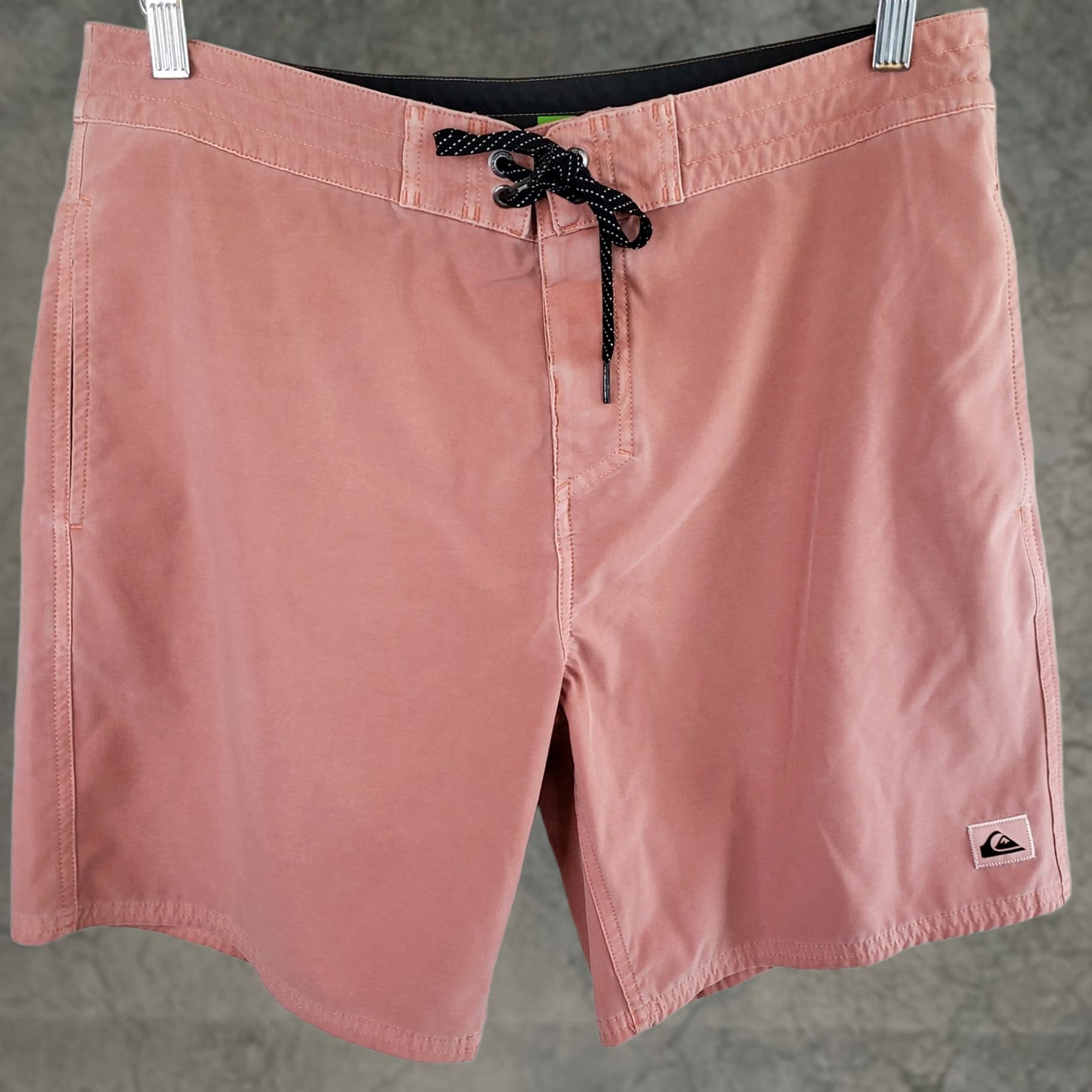 Quiksilver Quicksilver Board Shorts Mens 34x8 Pink Solid Surfing Beach Casual Wear Lifeguard Recreational Fishing Pockets Drawstring Stretch Size US 34 / EU 50 - 1 Thumbnail
