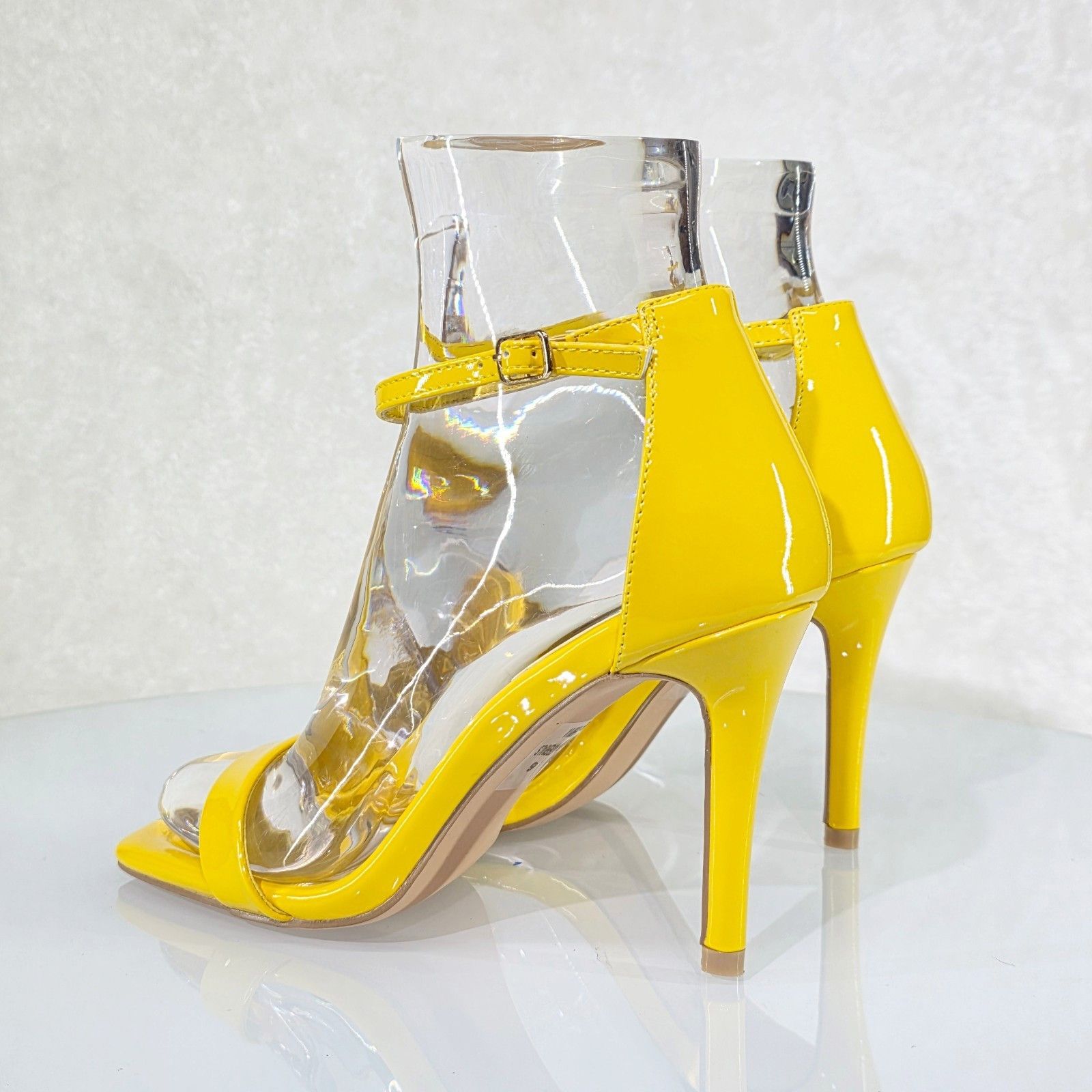 Other Jessi Yellow Patent 3.75" Stiletto High Heels Ankle Strap Op Size US 9 / IT 39 - 9 Thumbnail