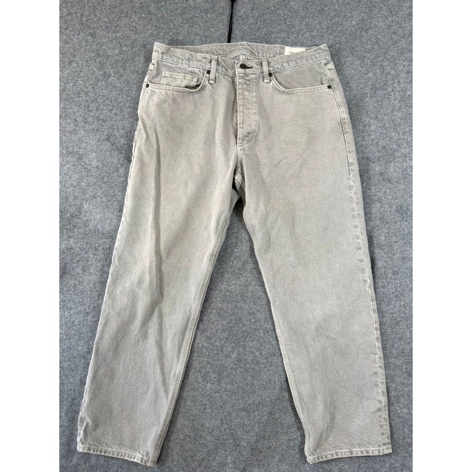 Rag & Bone Rag & Bone Fit 2 Button Fly Jeans Mens 33X28 Gray Denim High Rise Straight Leg Pants Size US 33 - 3 Thumbnail