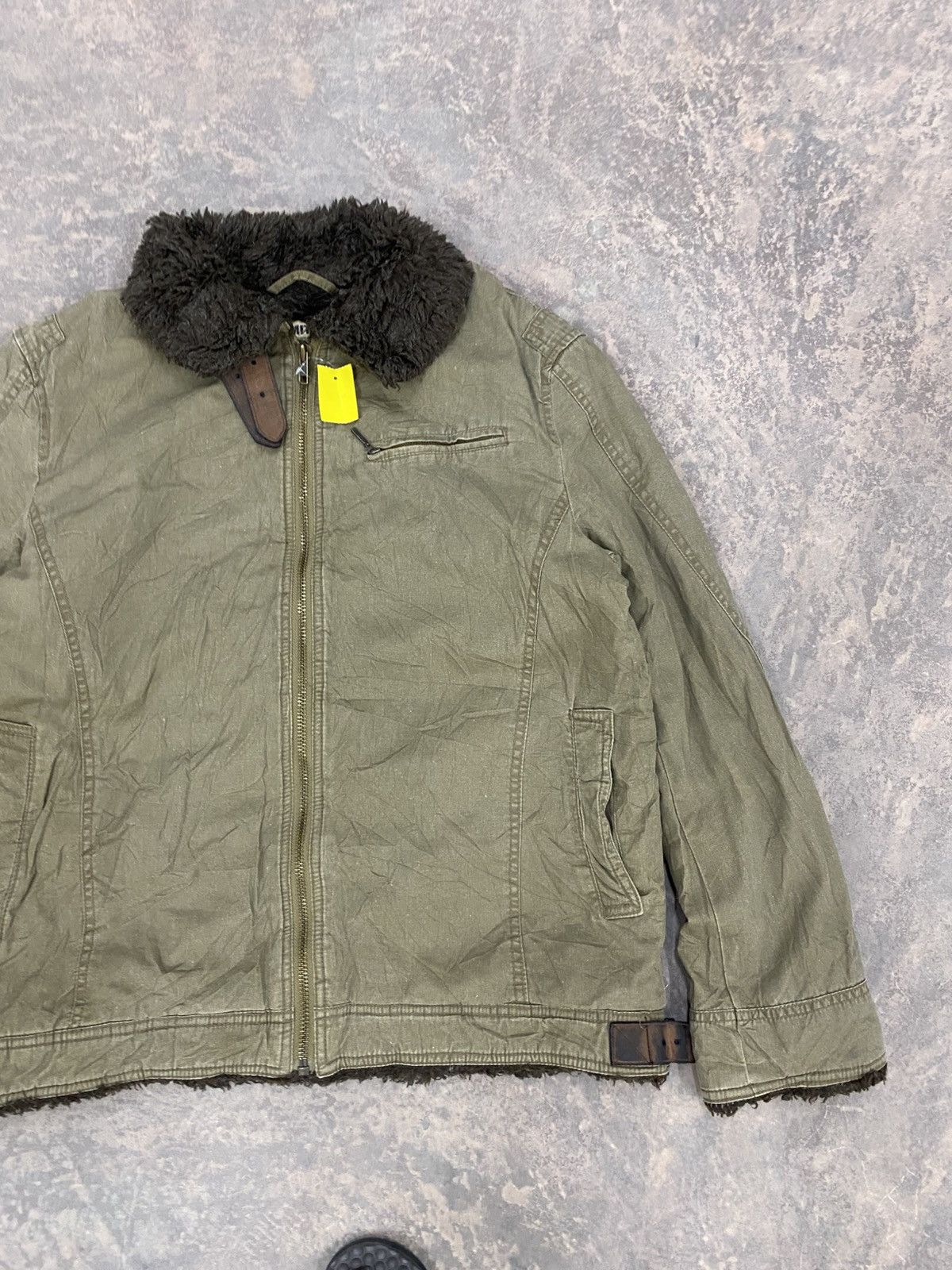 Vintage SMITH’S DETROIT FLEECE LEATHER STRAP JACKET ZIPPER WINTER Size US M / EU 48-50 / 2 - 6 Thumbnail