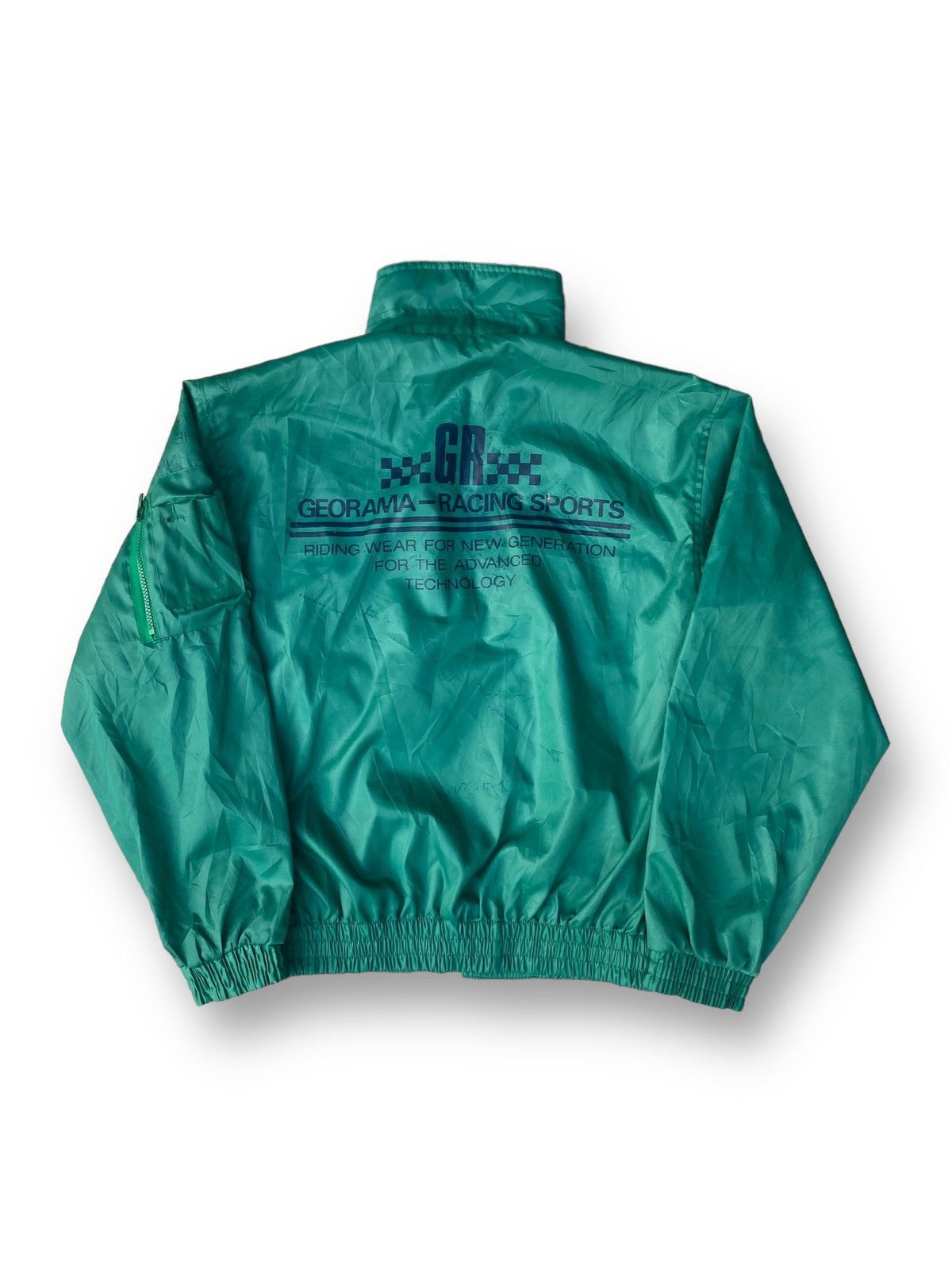 image of Vintage Georama Racing Sports Bomber Light Jacket. C3 in Green, Men's (Size Large)
