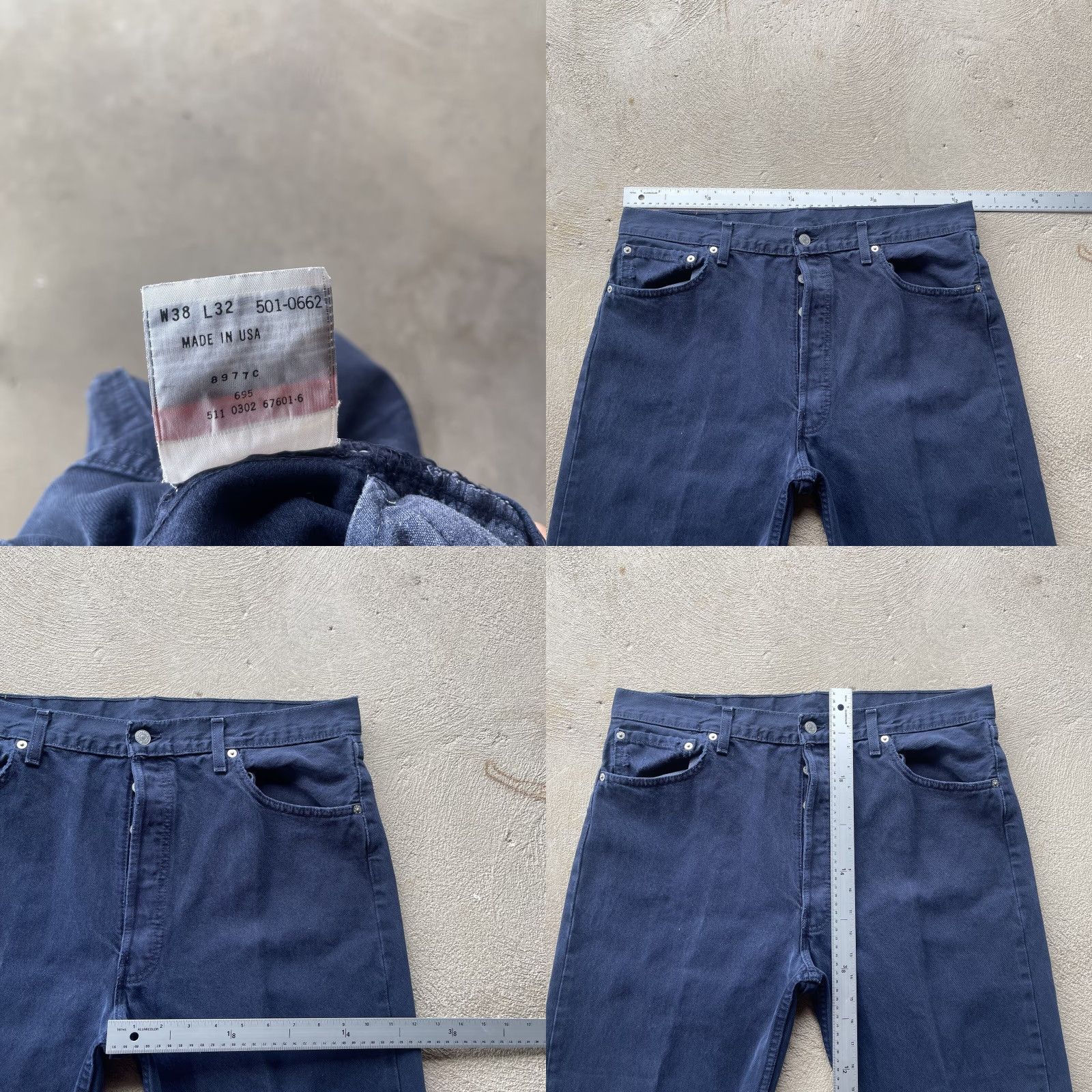 Levi's VINTAGE Levi's 501 Jeans Mens 38x32 Blue Denim Button Fly Straight Fit 80s 90s USA Size US 38 / EU 54 - 8 Thumbnail