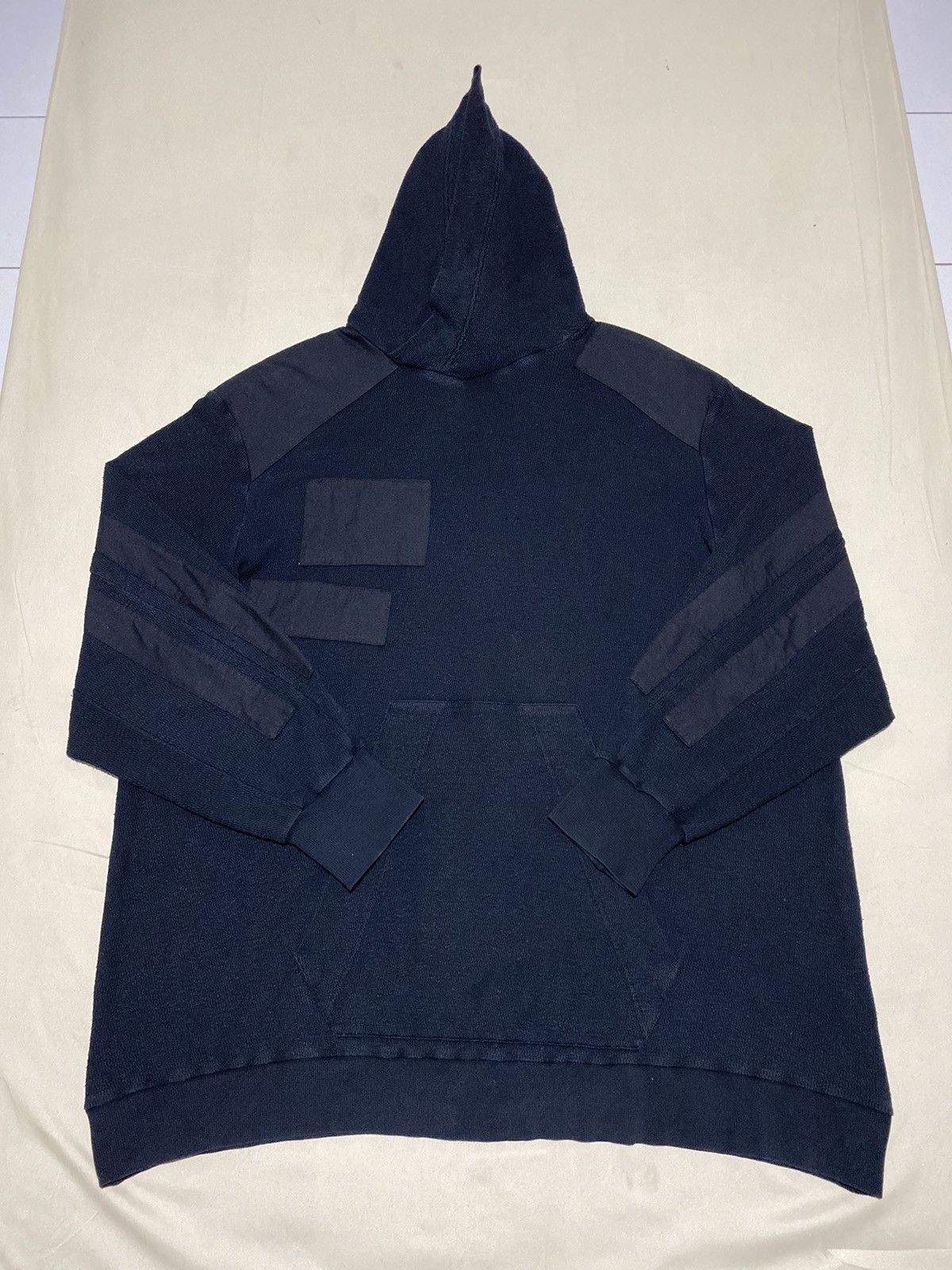 Julius FW18 Julius Drapey Oversized Black Patchwork Thermal Hoodie Size US XXL / EU 58 / 5 - 1 Thumbnail