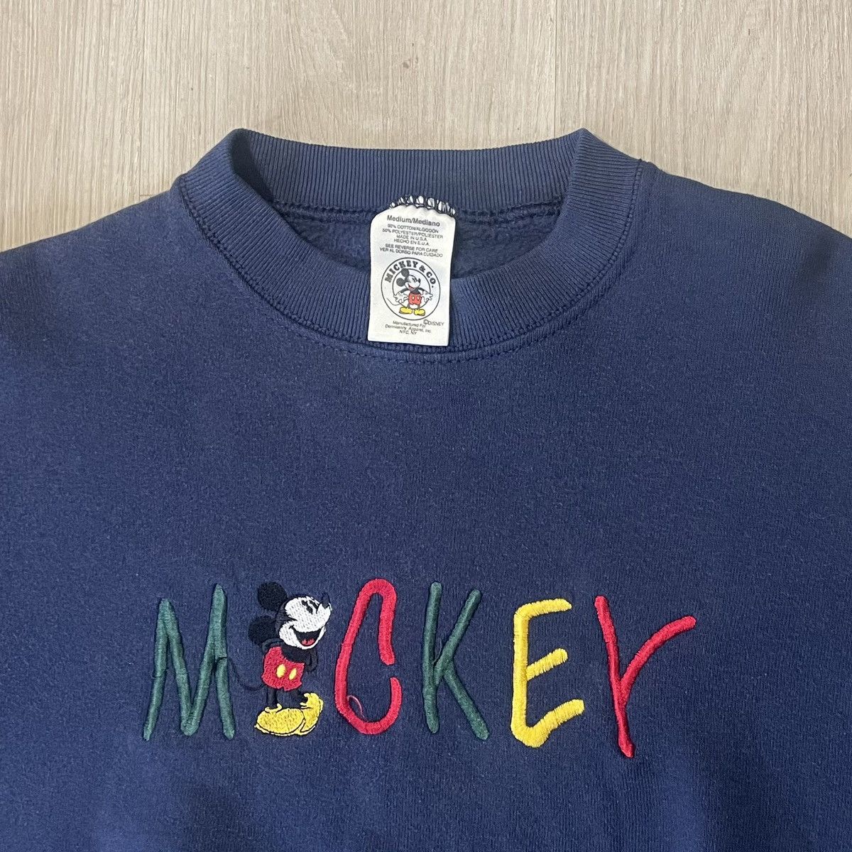Disney Vintage Disney Mickey Mouse Crewneck "Navy" (Size Small) Size US S / EU 44-46 / 1 - 2 Thumbnail