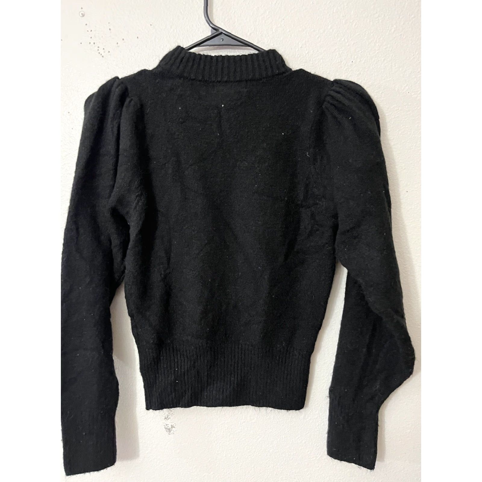 H&M H&M Womens Pullover Sweater Black Long Sleeve Crew Neck XS Acrylic Blend Polyester Knit Heathered Pullover Sweater Womens XS Black 90s? Size XS / US 0-2 / IT 36-38 - 3 Thumbnail