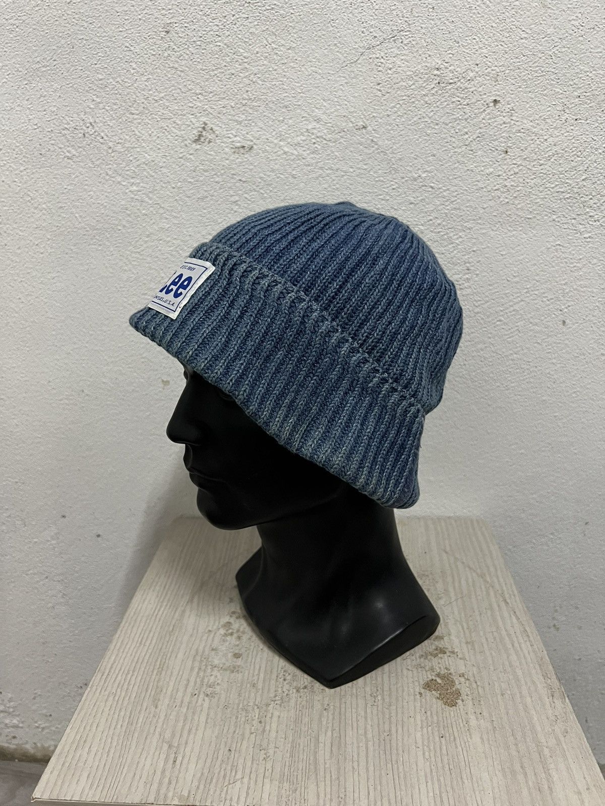 Lee × Vintage Vintage Lee Big Logo Beanie Hat Size ONE SIZE - 3 Thumbnail