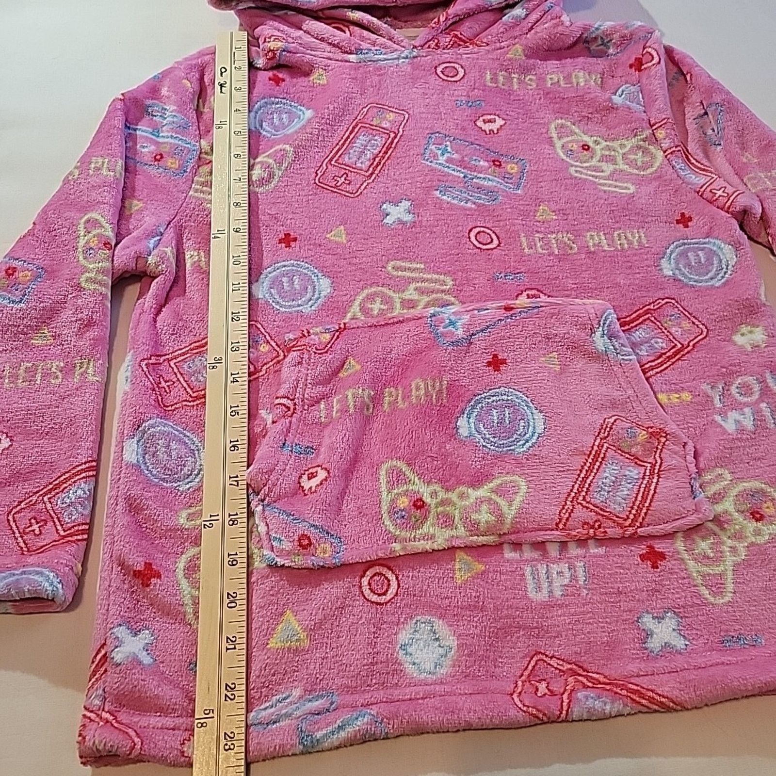 The Unbranded Brand Pink Blanket Hoodie Gaming Oversized Soft Fleece Glows Size ONE SIZE - 7 Thumbnail