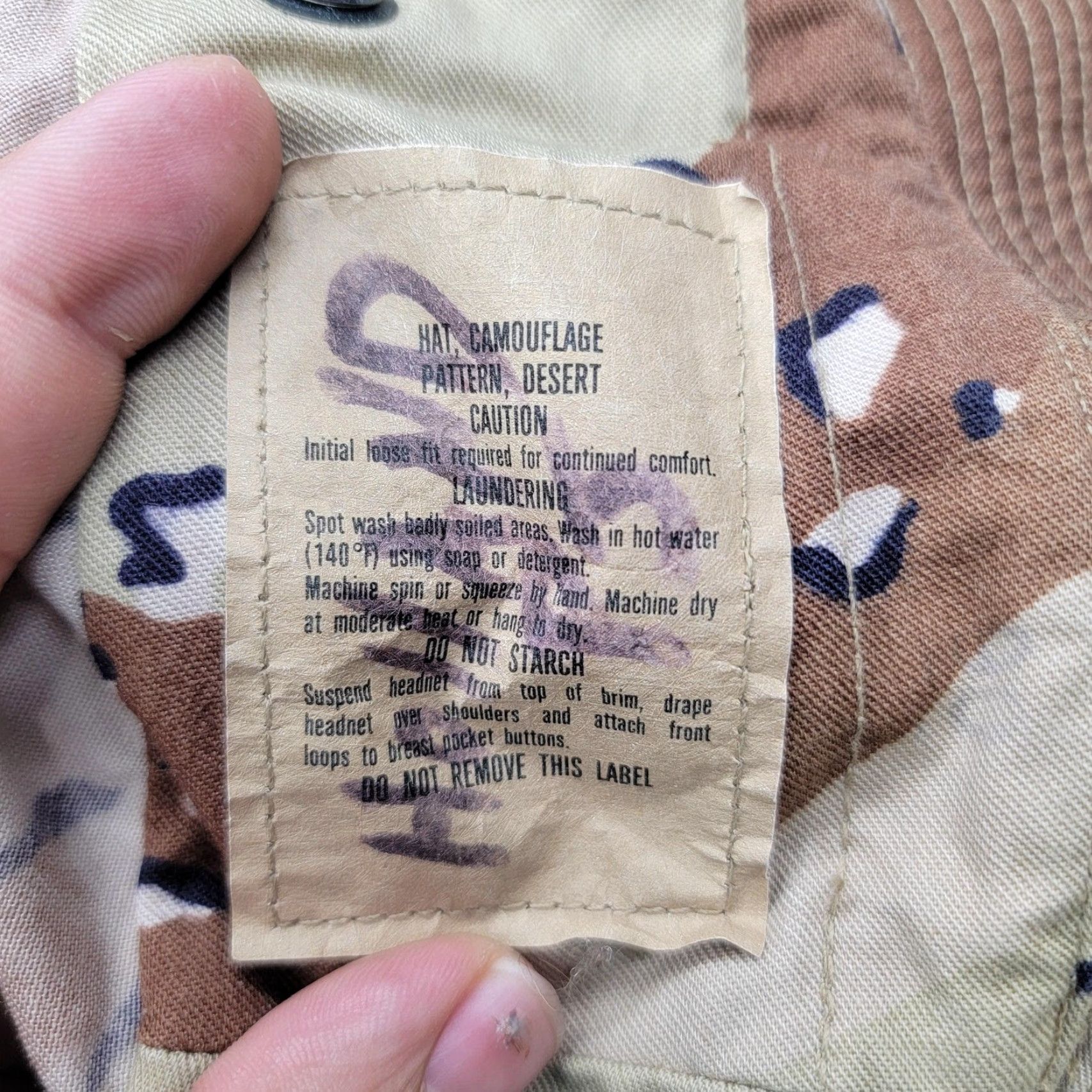 Vintage VINTAGE US Military Hat Boonie Bucket Fitted Mens Small Brown Desert Camo 90s Size ONE SIZE - 7 Thumbnail