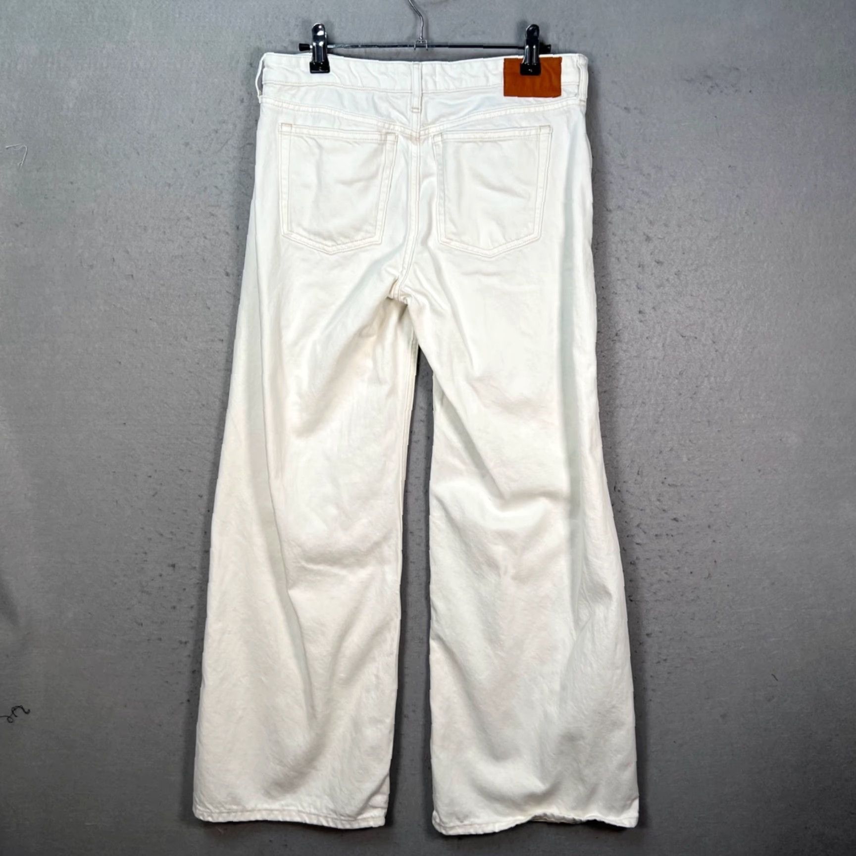 Everlane Everlane Womens 26 White Wide-Leg Organic Cotton Blend Jeans Size 26" / US 2 / IT 38 - 2 Thumbnail