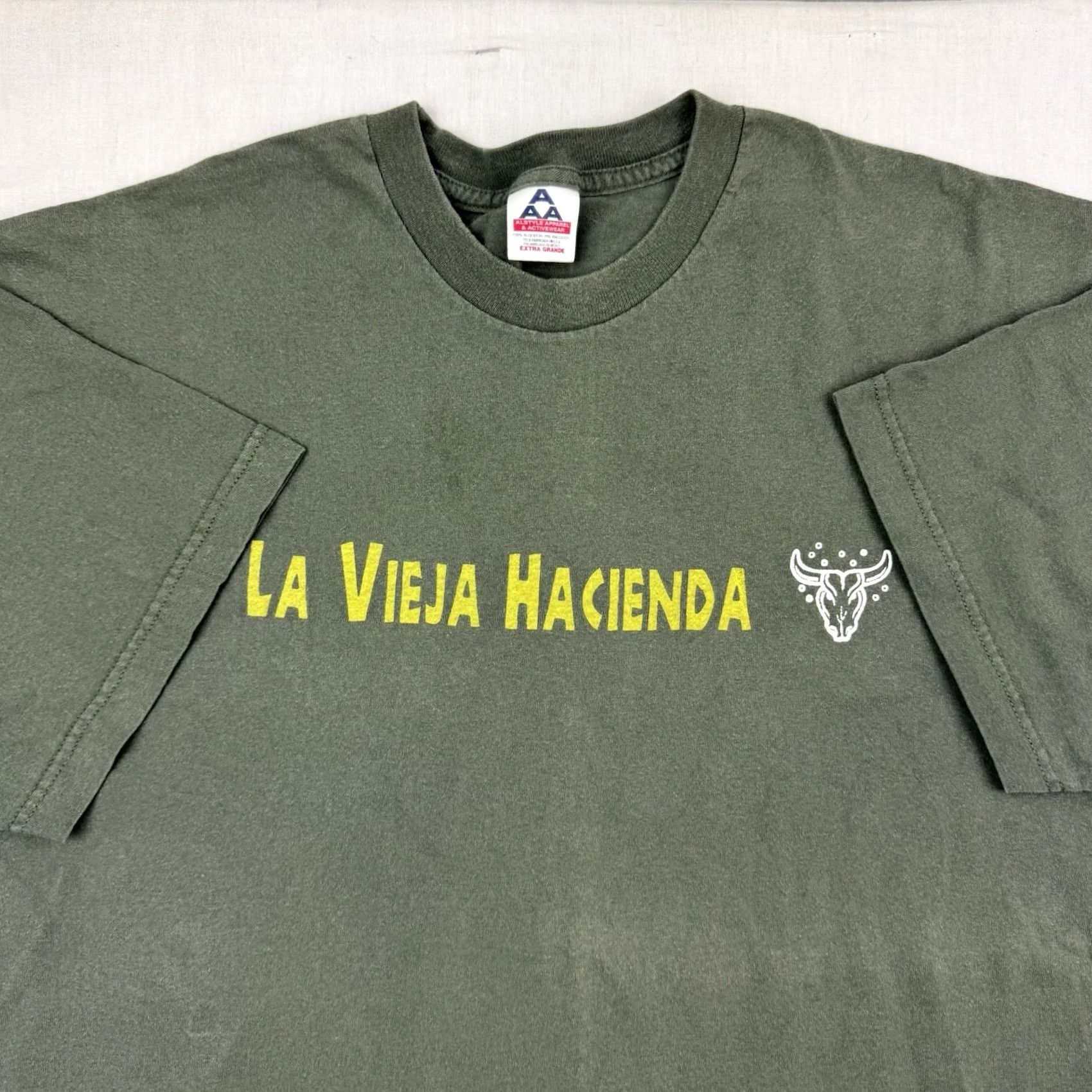 Vintage VINTAGE La Vieja Hacienda T Shirt Men's XL 90s Green Cotton Crew Neck Short Sleeve Alstyle Apparel & Activewear Size US XL / EU 56 / 4 - 2 Thumbnail