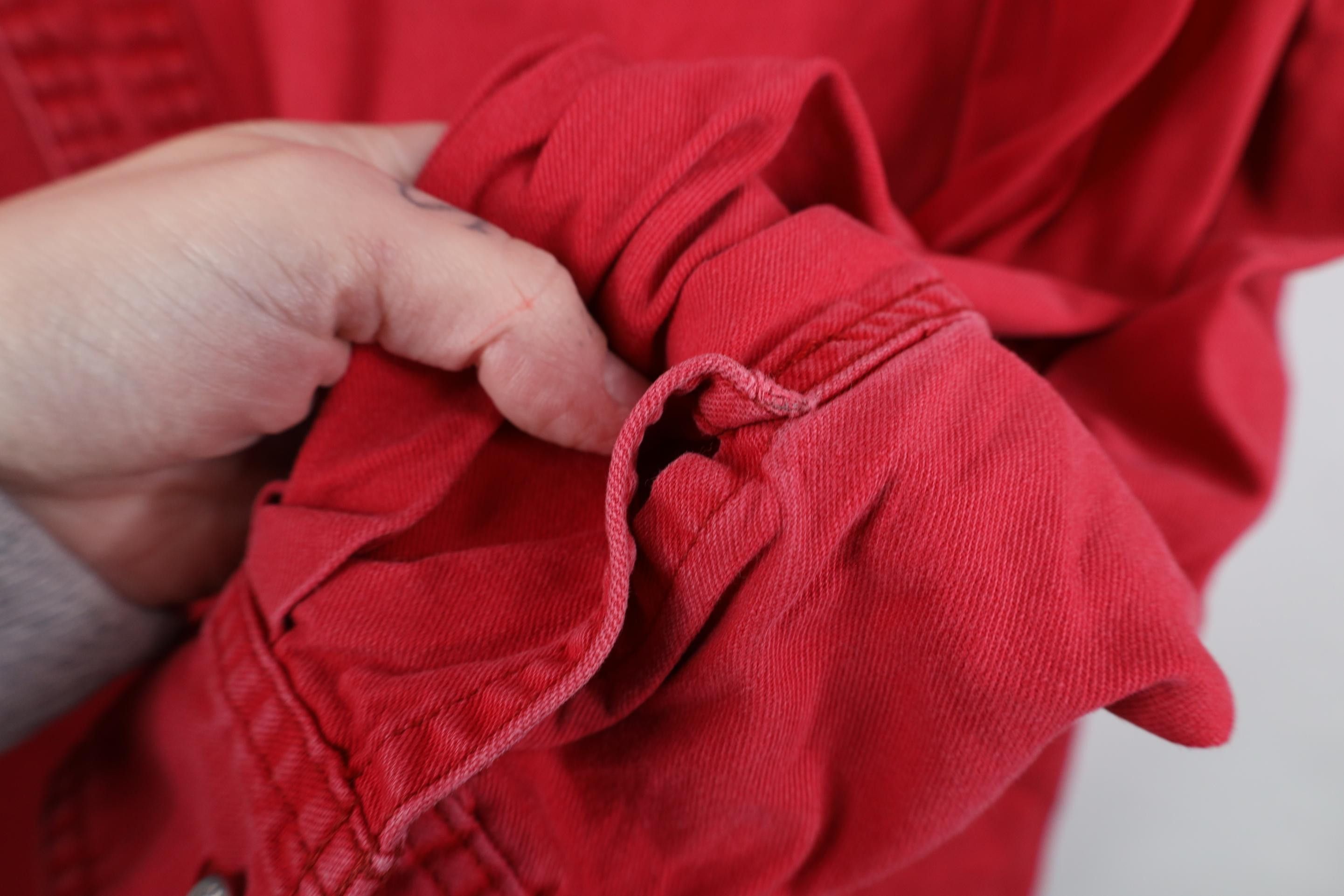 Levi's Vintage 90s Levis Baggy Denim Jean Button Shirt Red Cotton Size US L / EU 52-54 / 3 - 12 Thumbnail