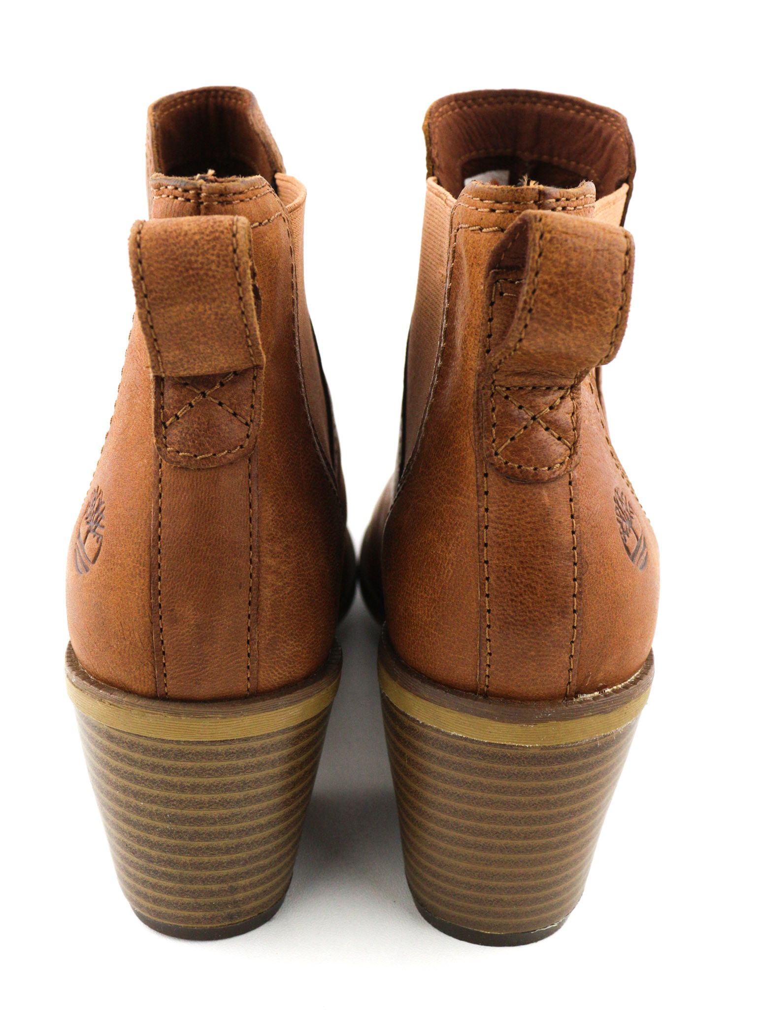 Timberland A1Z5G-A6234 EU37.5/38 Brown Leather Ankle Heels 81501 Size US 6.5 / IT 36.5 - 8 Thumbnail