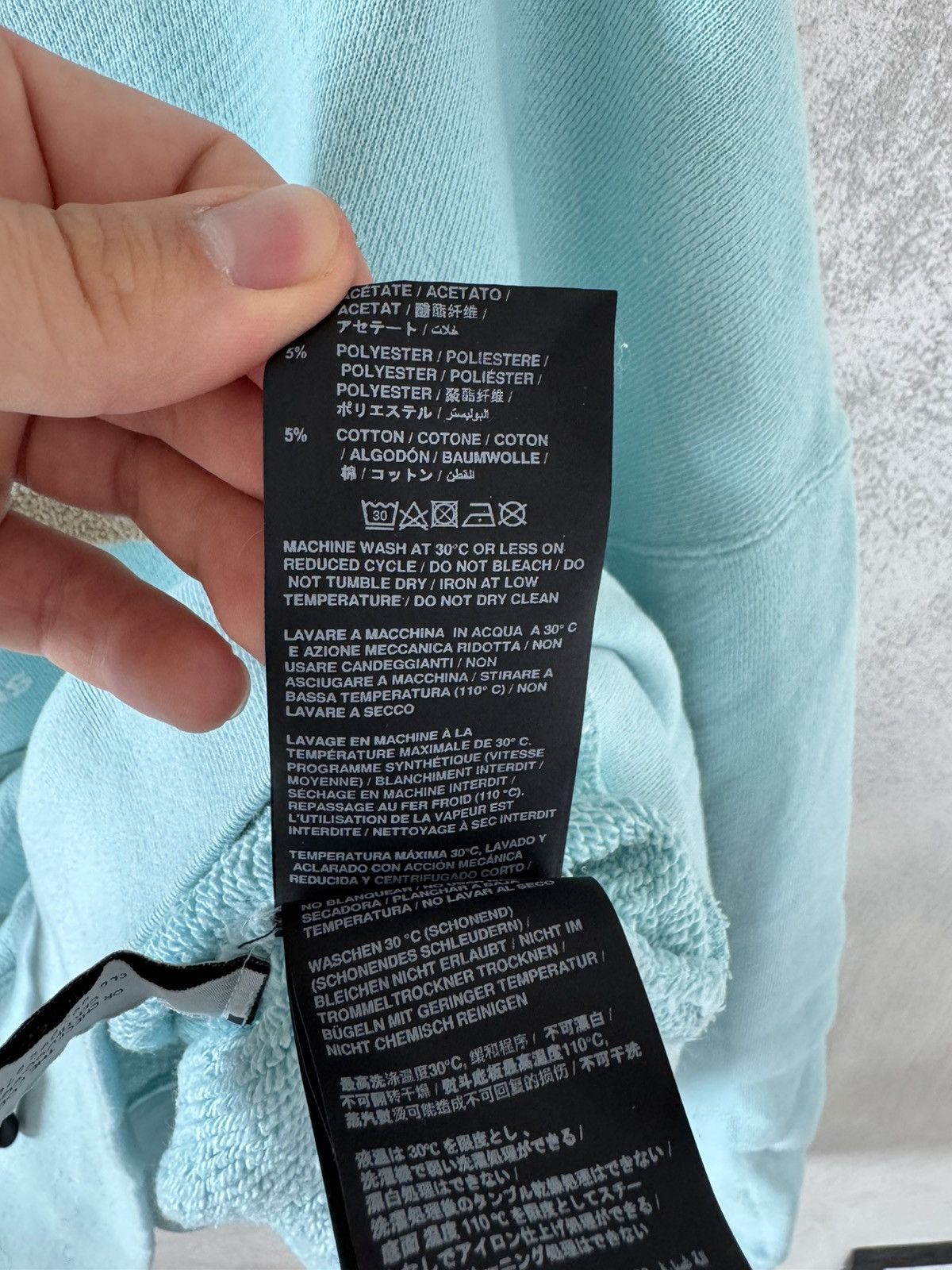 Palm Angels Palm Angels Kill the Bear Popover Hoodie-Turquoise/Blu Size US M / EU 48-50 / 2 - 10 Thumbnail