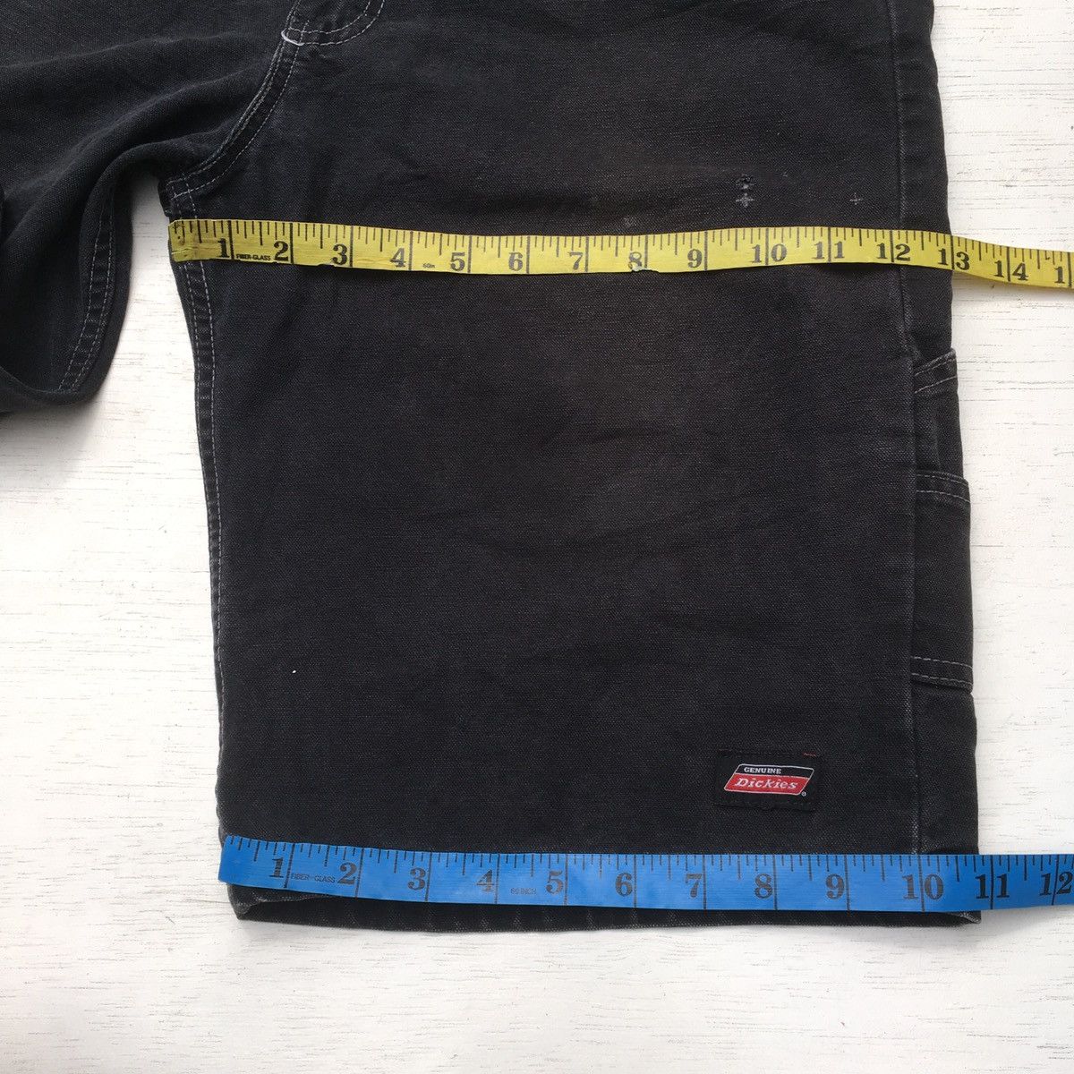 Dickies × Vintage SUN FADED VINTAGE DICKIES DISTRESSED CARPENTER JORTS Size US 35 - 24 Thumbnail
