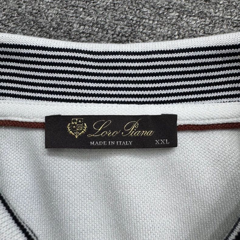 Loro Piana LORO PIANA Striped polo shirt Size US XXL / EU 58 / 5 - 2 Thumbnail