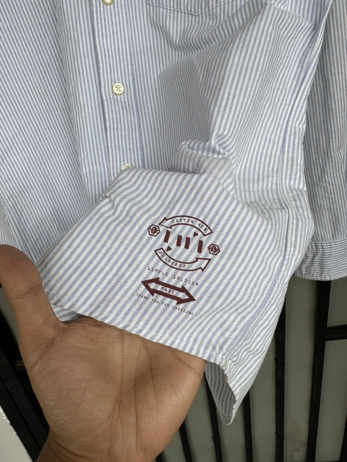 Bape A BATHING APE OXFORD STRIPED POCKET LONG SHIRT🔥RARE🔥 Size US L / EU 52-54 / 3 - 3 Thumbnail