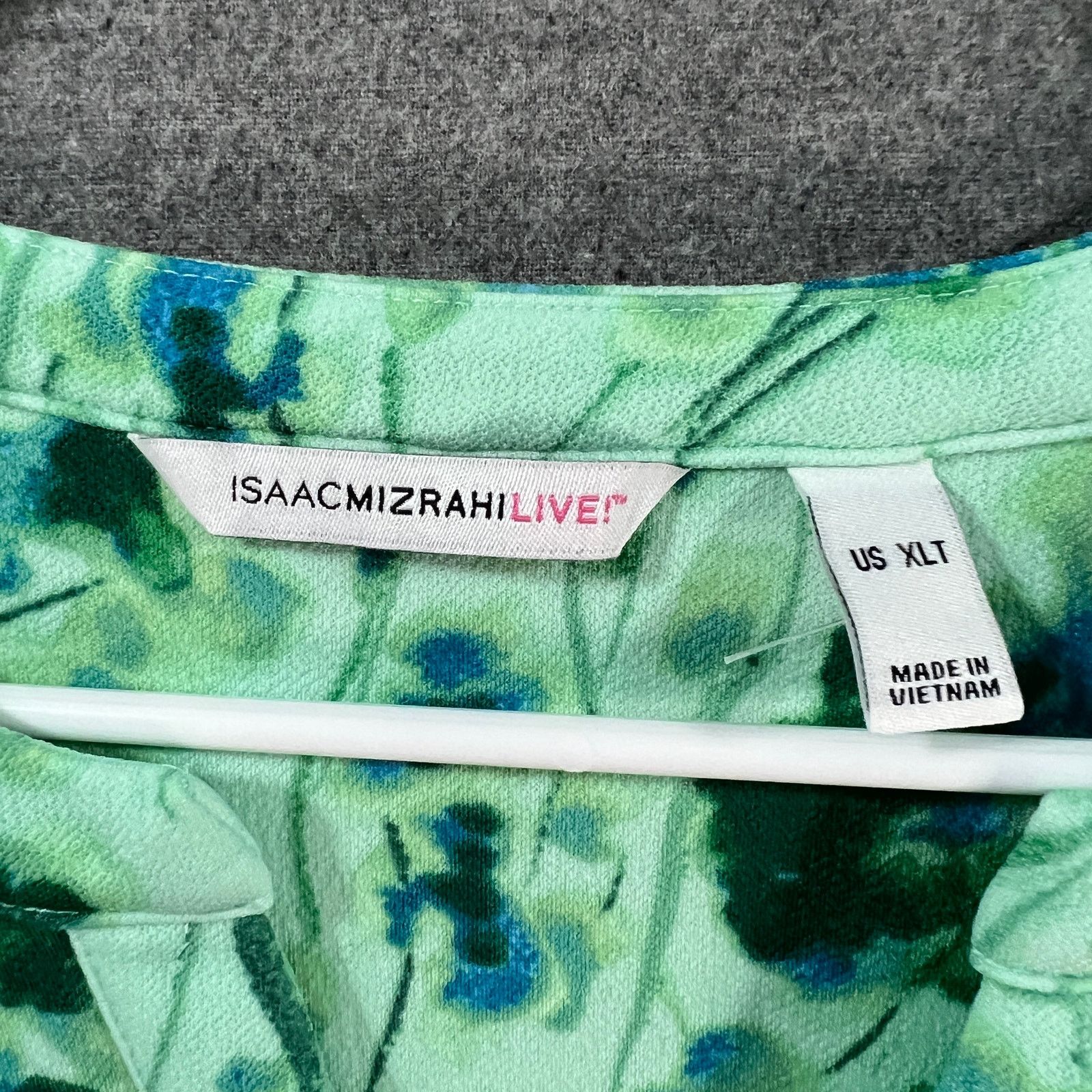 Other Isaac Mizrahi Live! Tall Printed Pebble Knit Dress Green Size XL / US 12-14 / IT 48-50 - 3 Thumbnail