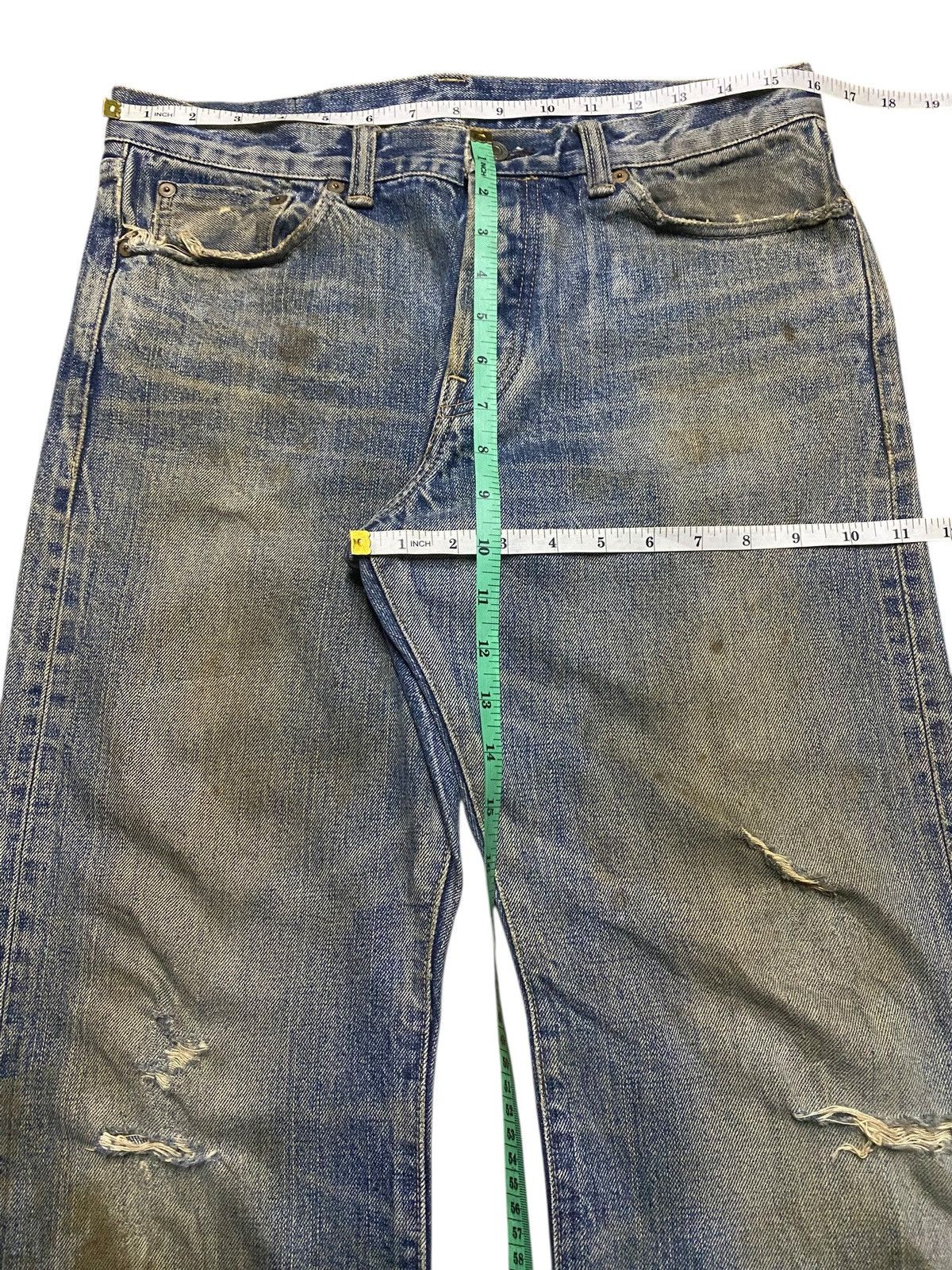 Junya Watanabe Vintage Blue Corn Japan Selvedge Heavy Faded Distressed Jean Size US 32 / EU 48 - 18 Thumbnail